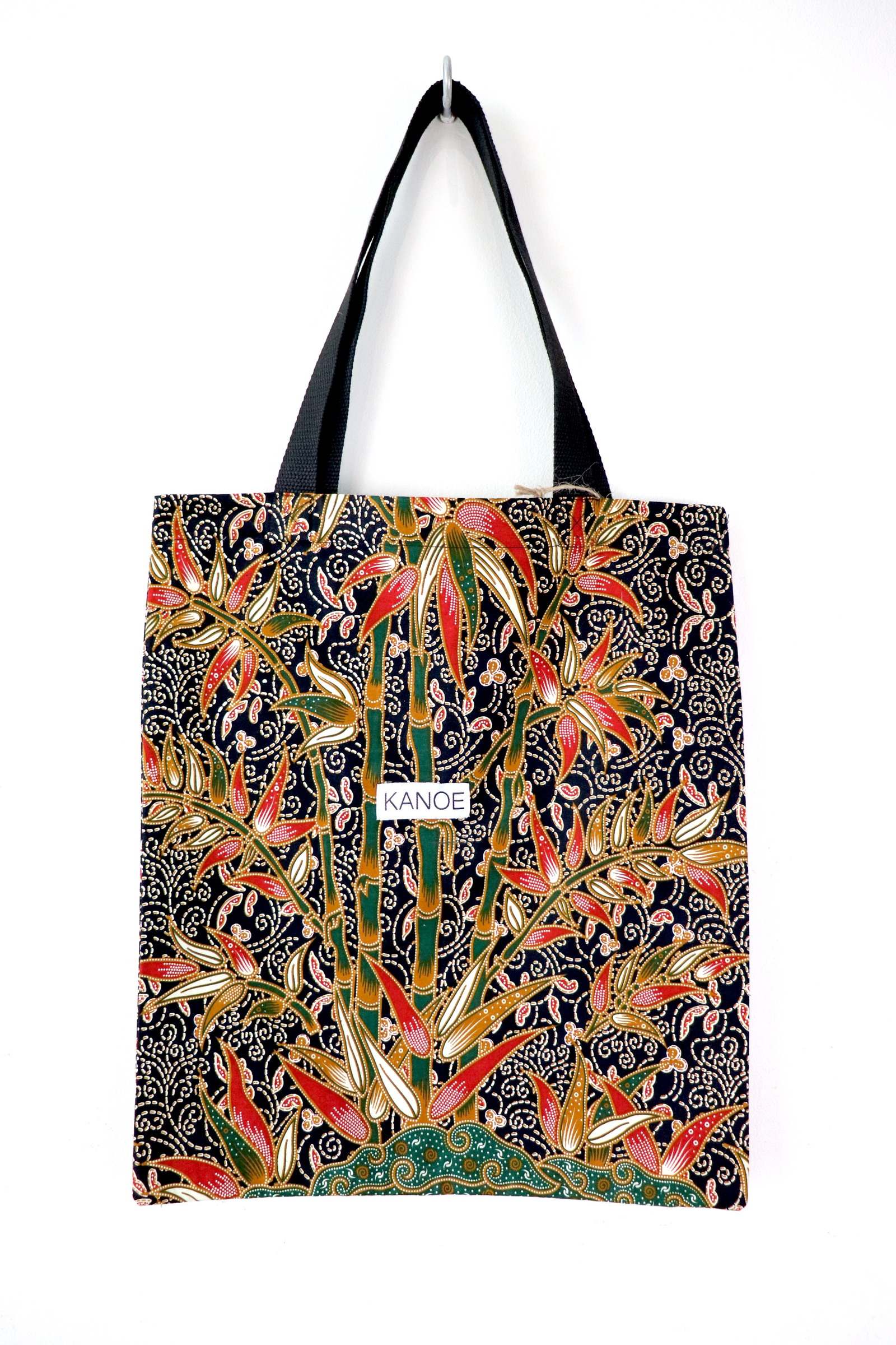 Batik Tote Bag - Mid Black Bamboo