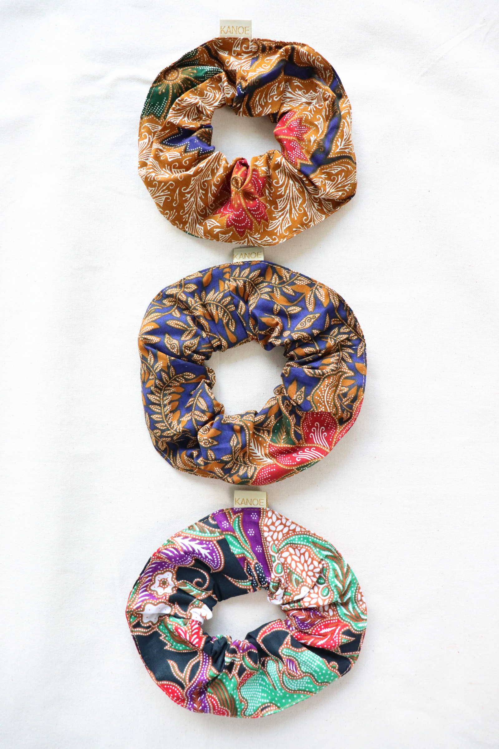 Maxi Batik Scrunchies (Set of 3) - Sea Shimmer