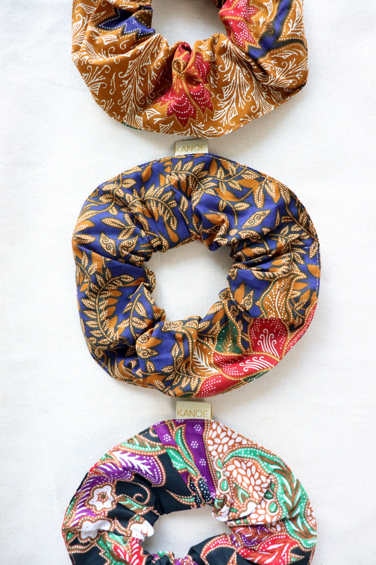 Maxi Batik Scrunchies (Set of 3) - Sea Shimmer