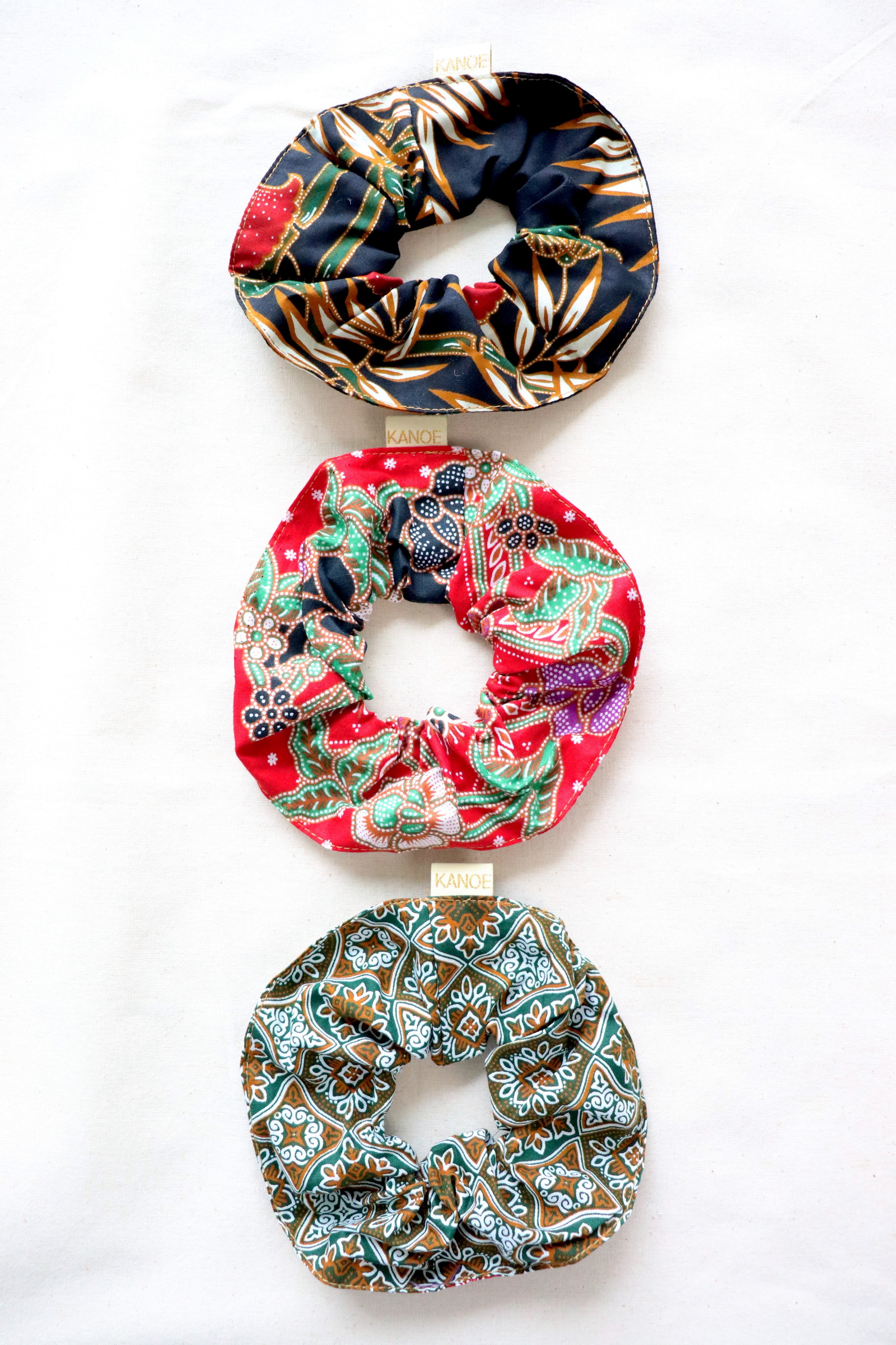 Maxi Batik Scrunchies (Set of 3) - Rhapsody Ribbons