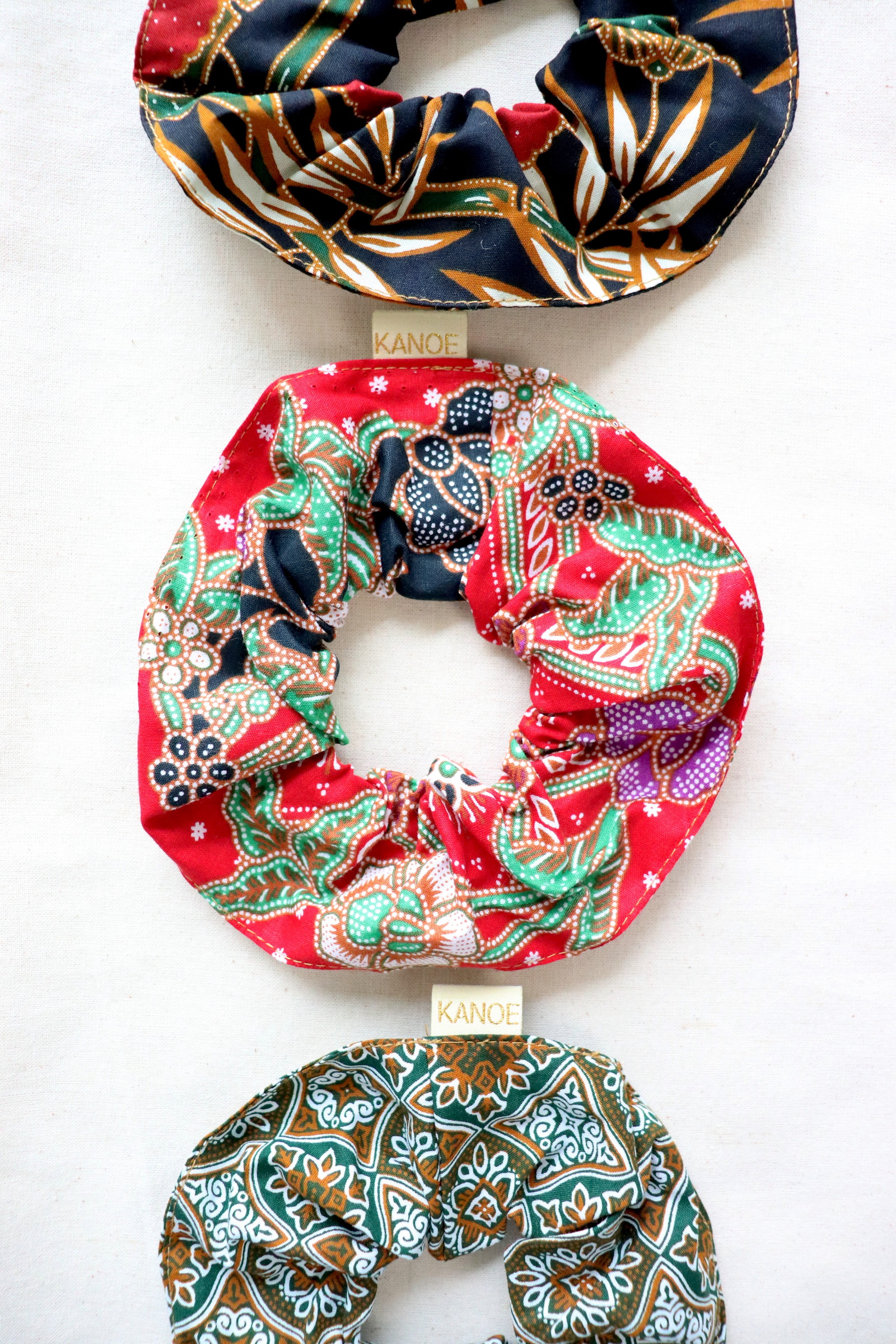 Maxi Batik Scrunchies (Set of 3) - Rhapsody Ribbons