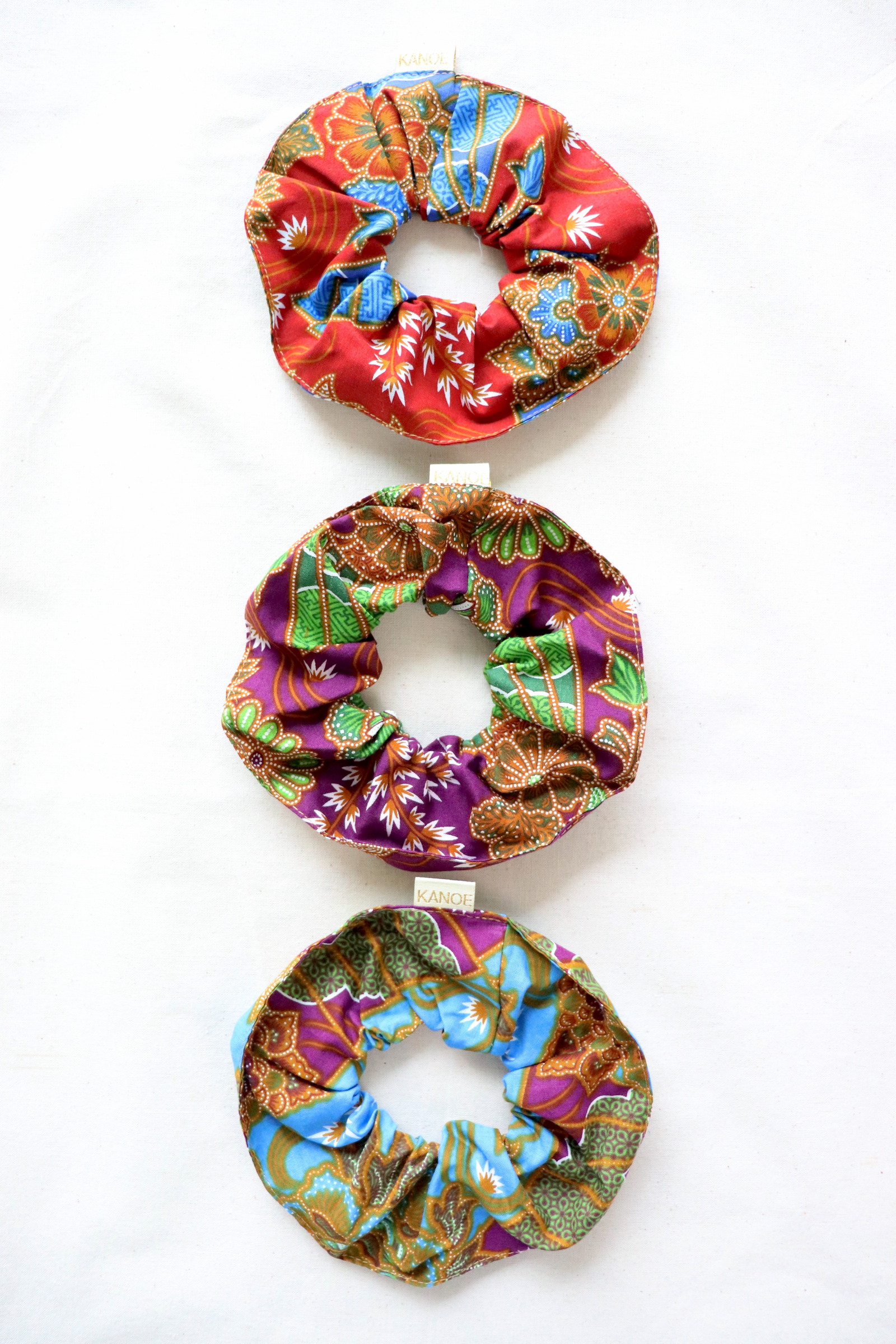 Maxi Batik Scrunchies (Set of 3) - Morning Glory