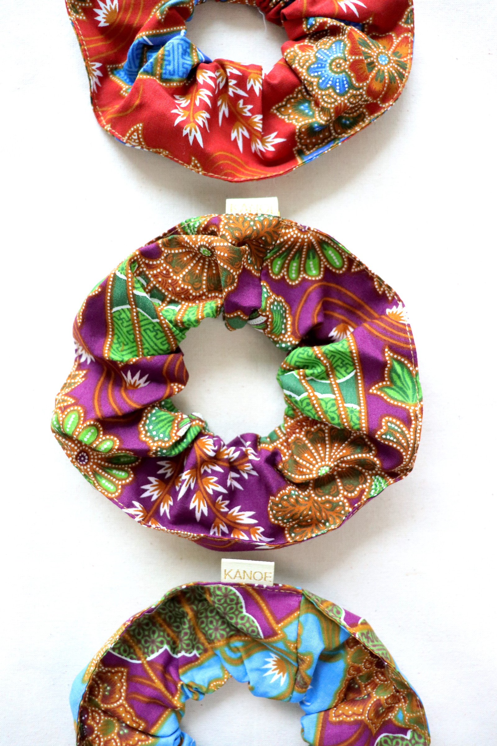 Maxi Batik Scrunchies (Set of 3) - Morning Glory