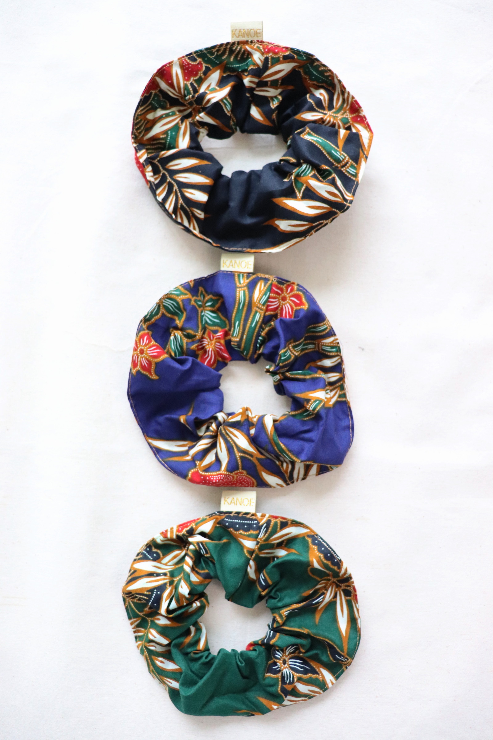 Maxi Batik Scrunchies (Set of 3) - Paradise Palms