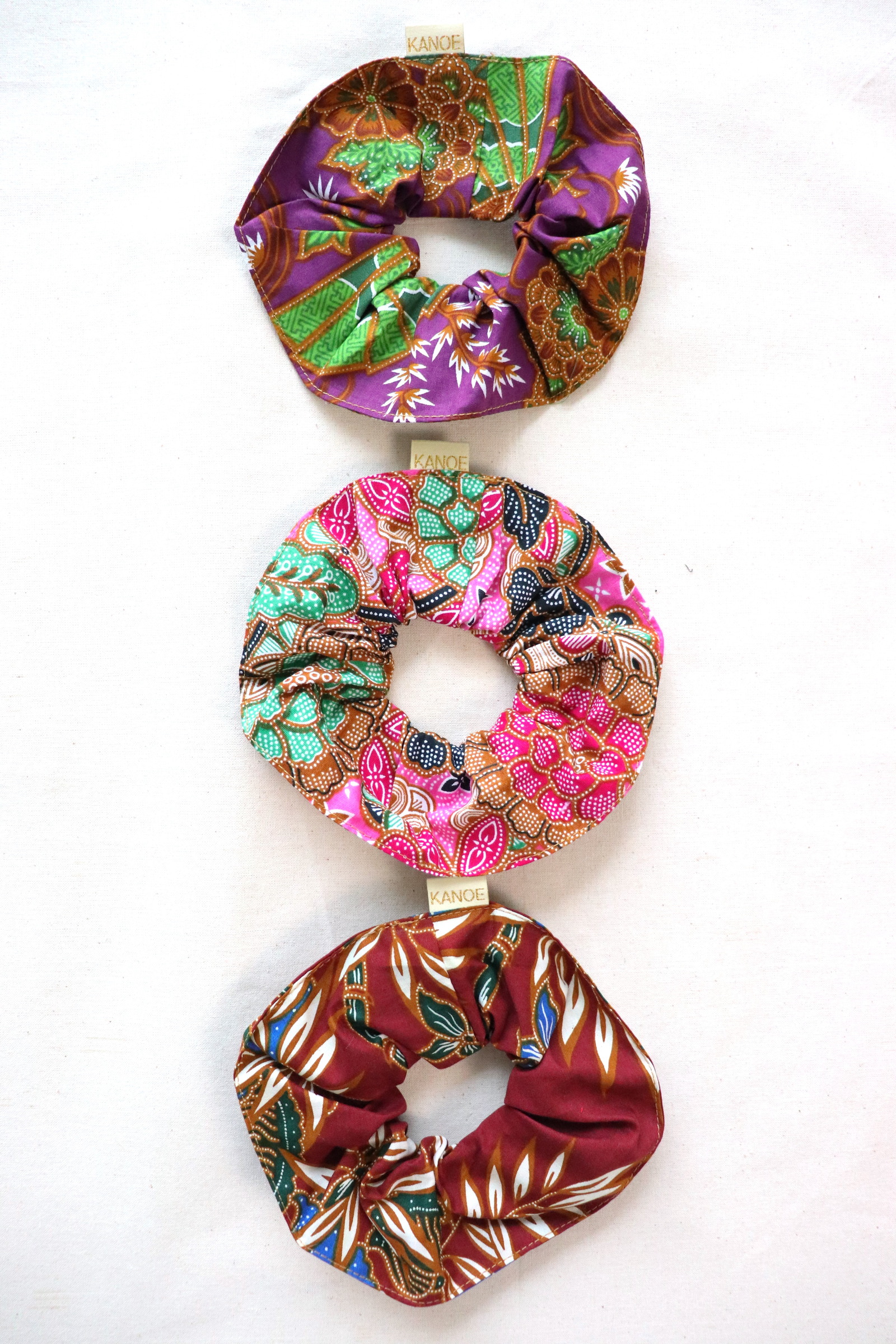 Maxi Batik Scrunchies (Set of 3) - Tropical Delight