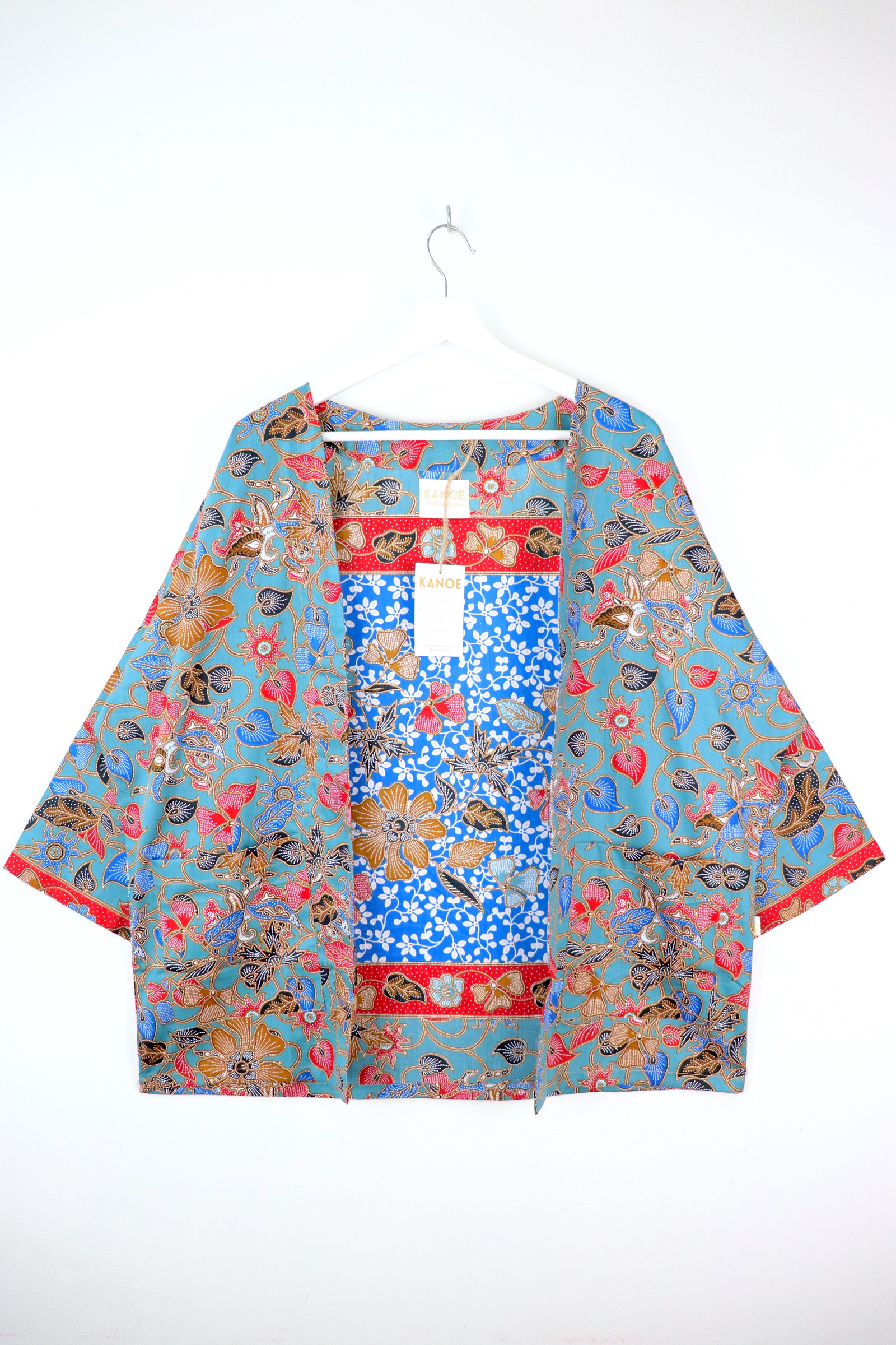 Batik Kimono Basic - Aurora Borealis Green