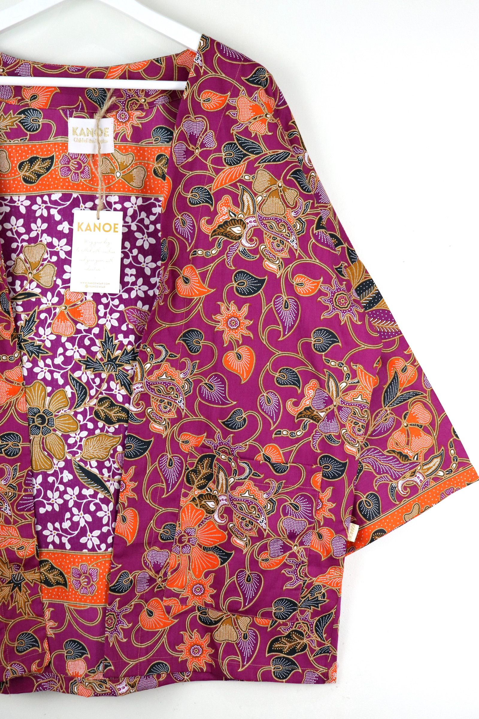 Batik Kimono Basic - Sunset and Vines