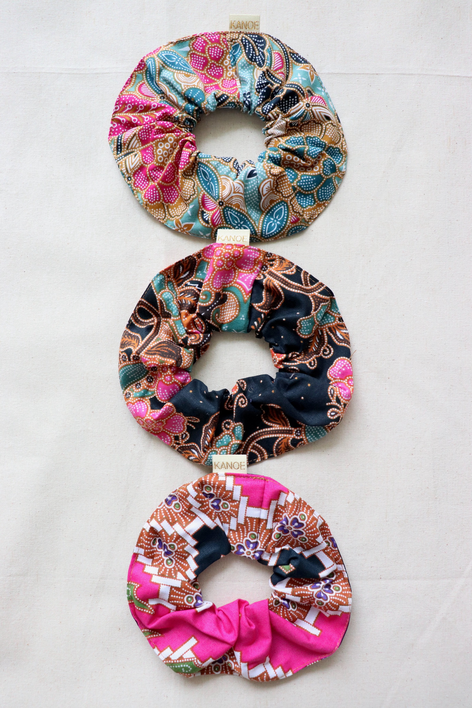 Maxi Batik Scrunchies (Set of 3) - Flower Wishes