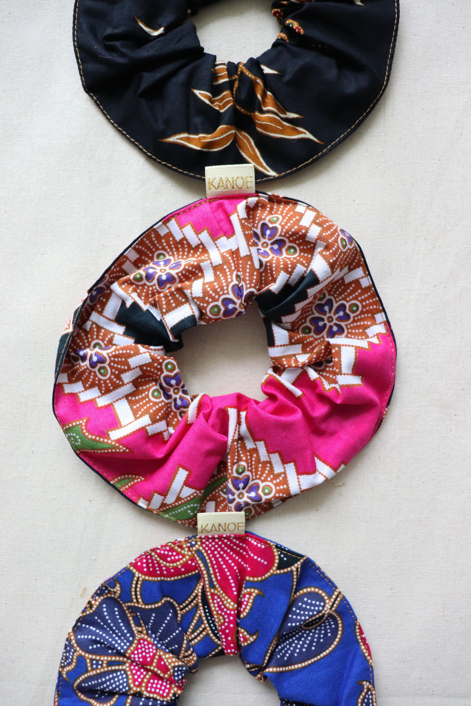 Maxi Batik Scrunchies (Set of 3) - Twilight Twirls