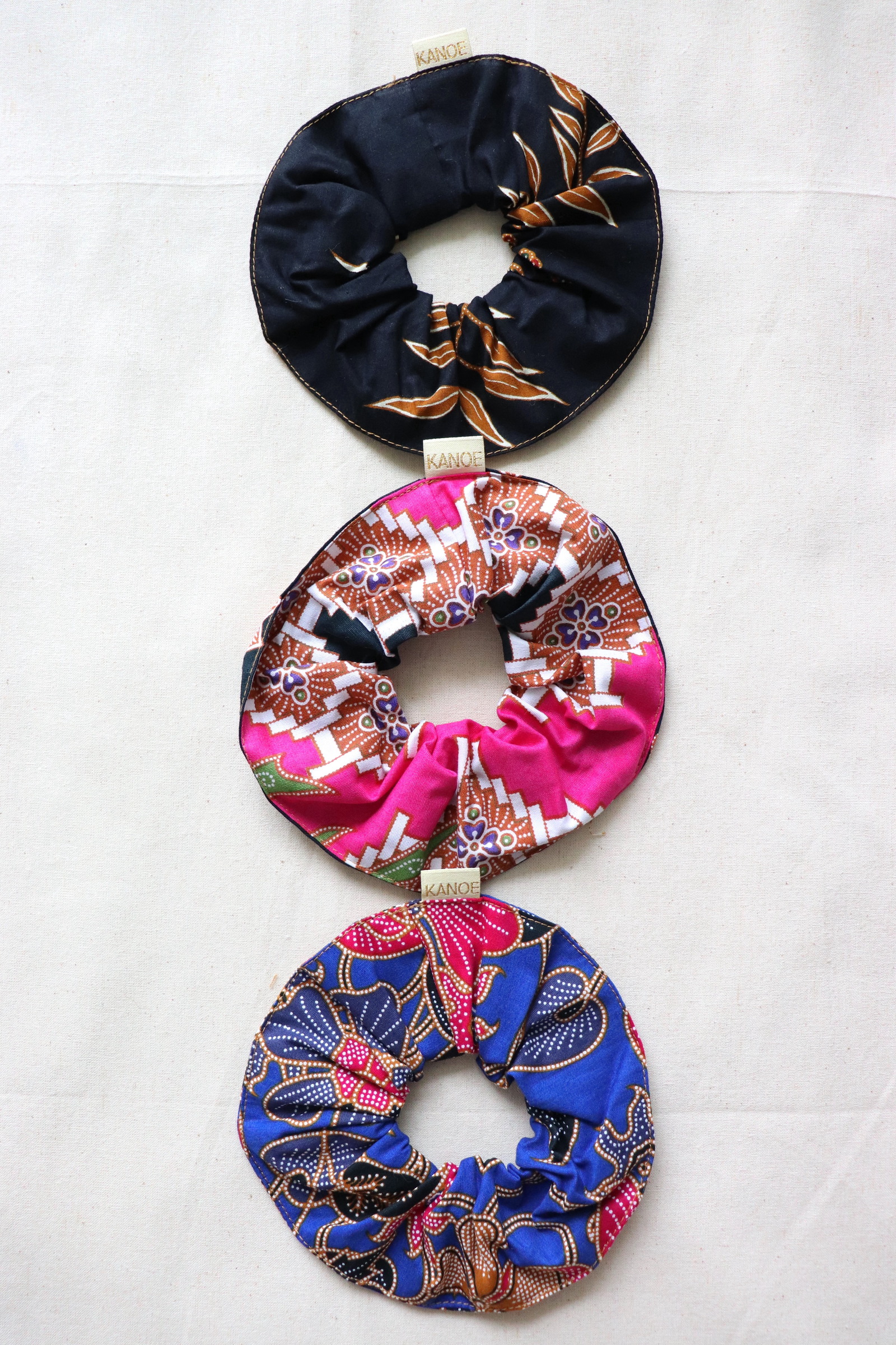 Maxi Batik Scrunchies (Set of 3) - Twilight Twirls