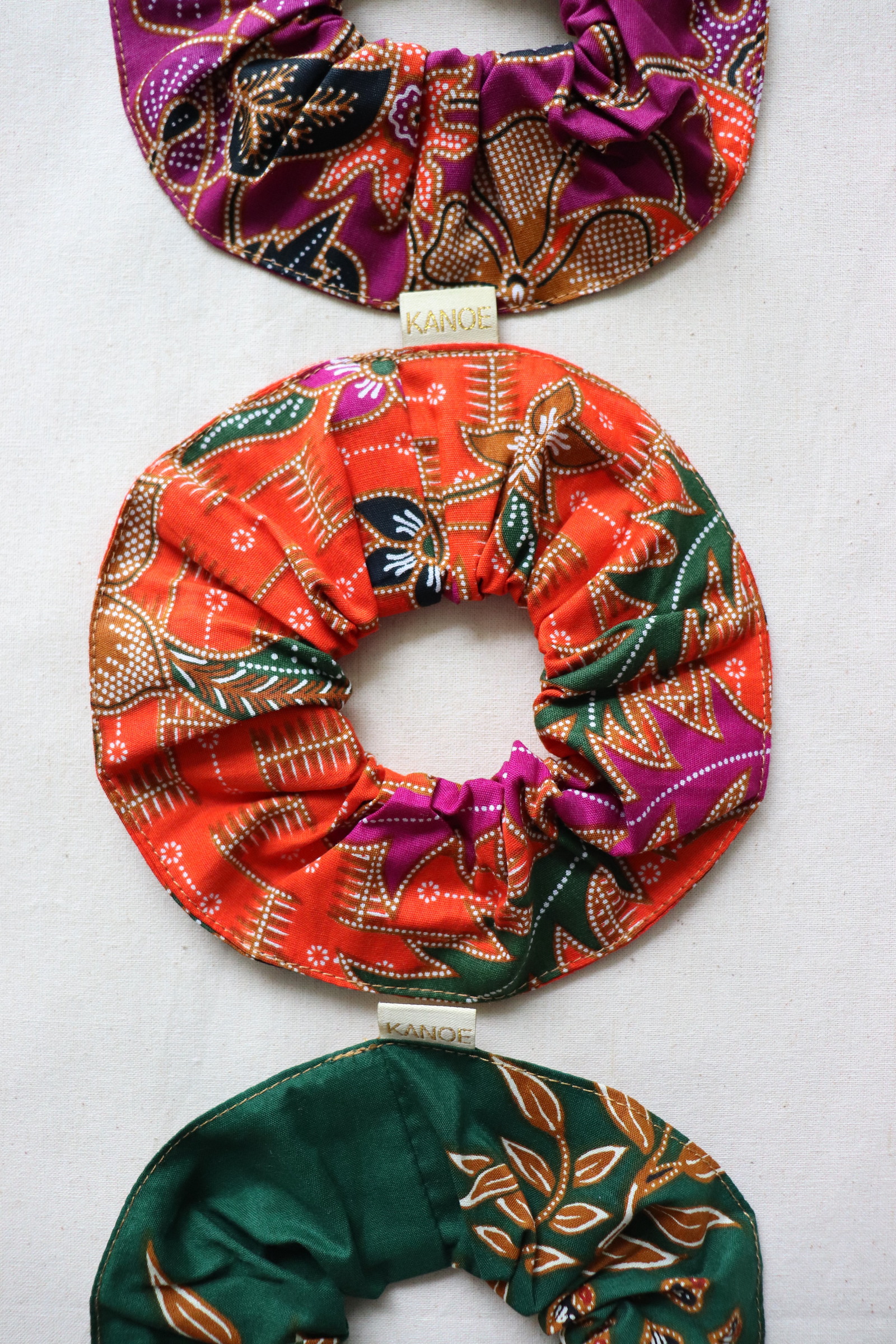Maxi Batik Scrunchies (Set of 3) - Autumnal Breeze