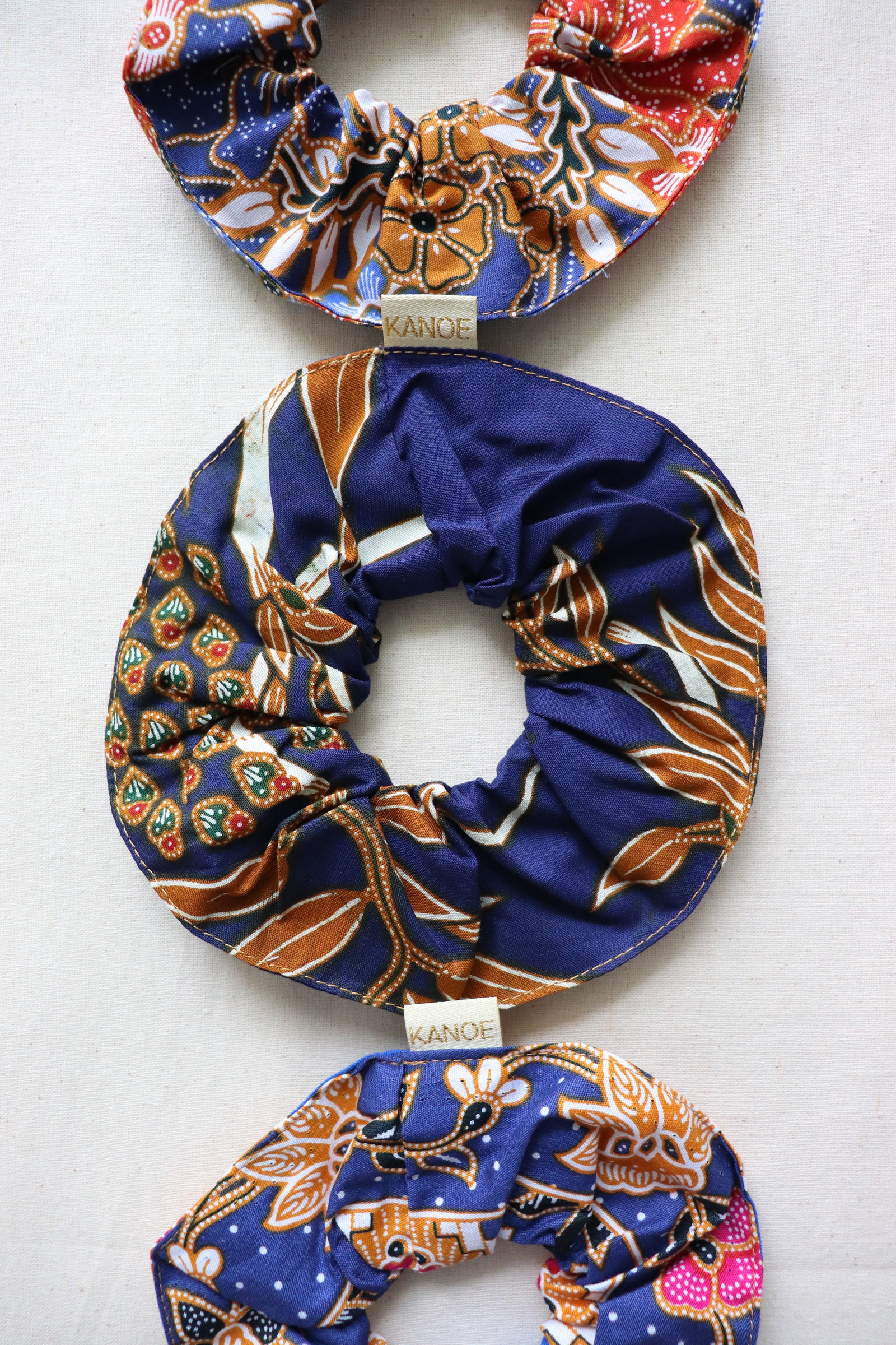 Maxi Batik Scrunchies (Set of 3) - Dream Blue