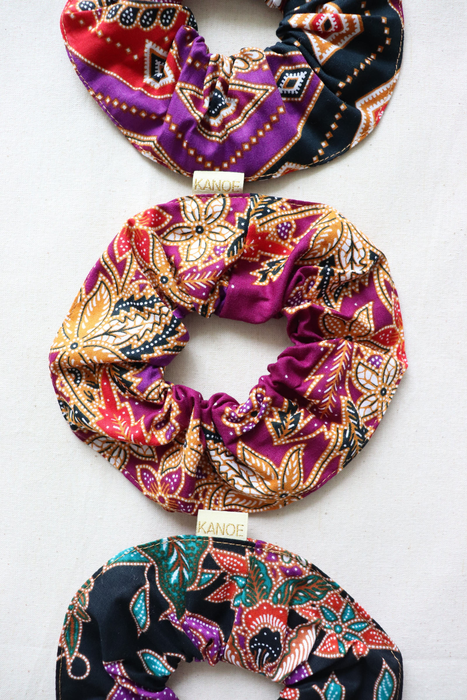 Maxi Batik Scrunchies (Set of 3) - Lavender Locket