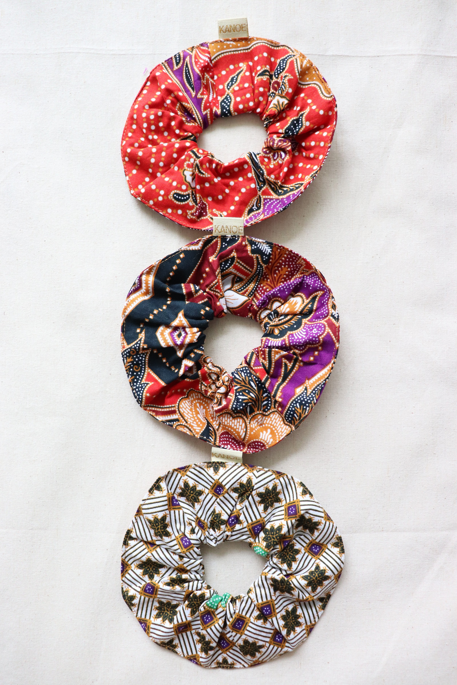 Maxi Batik Scrunchies (Set of 3) - Zinnia Wishes