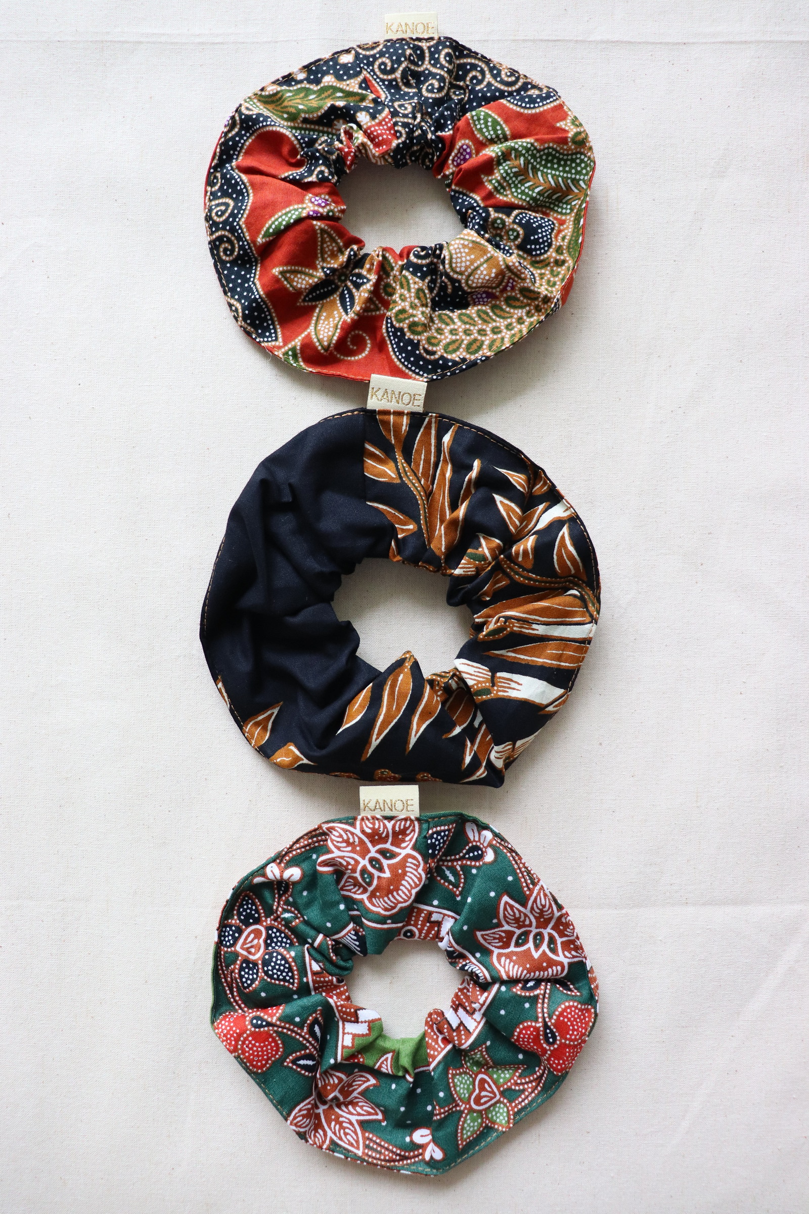 Maxi Batik Scrunchies (Set of 3) - Willow Wisps