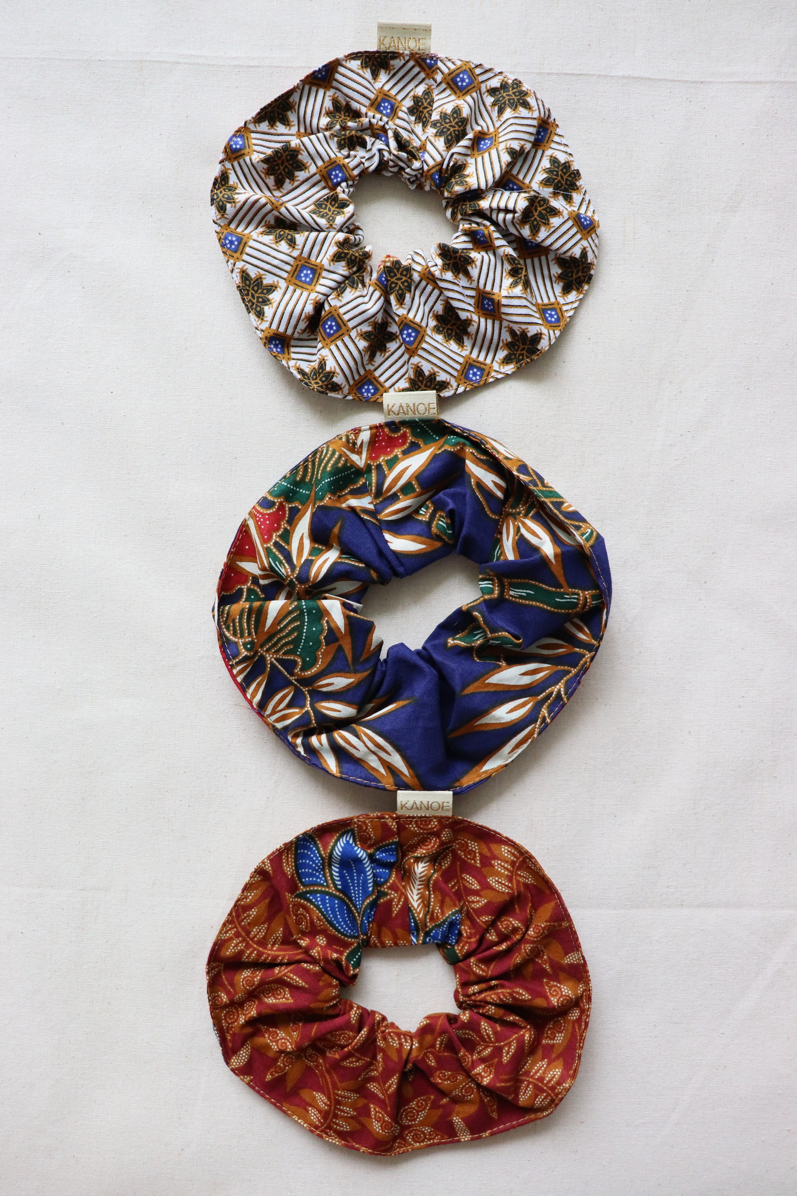 Maxi Batik Scrunchies (Set of 3) - Lovely Luau