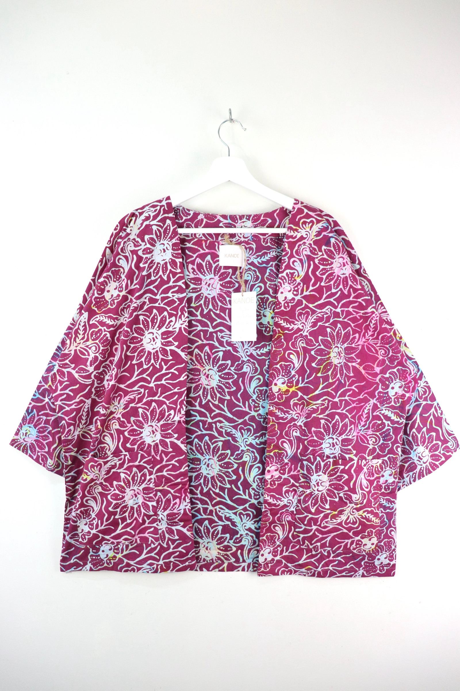 Handmade Batik Kimono Basic - Mulberry Riverlilies