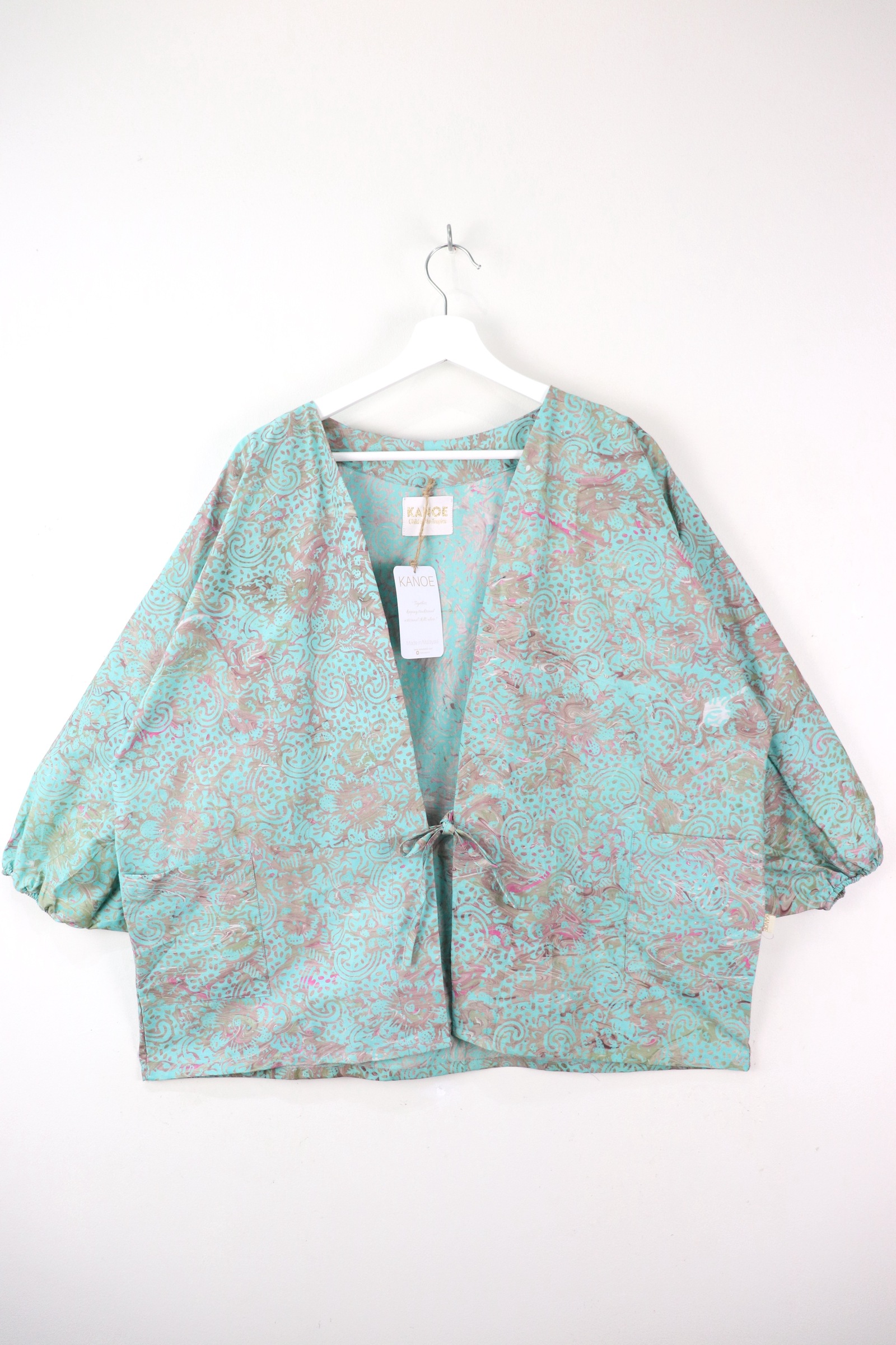 Handmade Batik Kimono Signature - Seaglass Corals