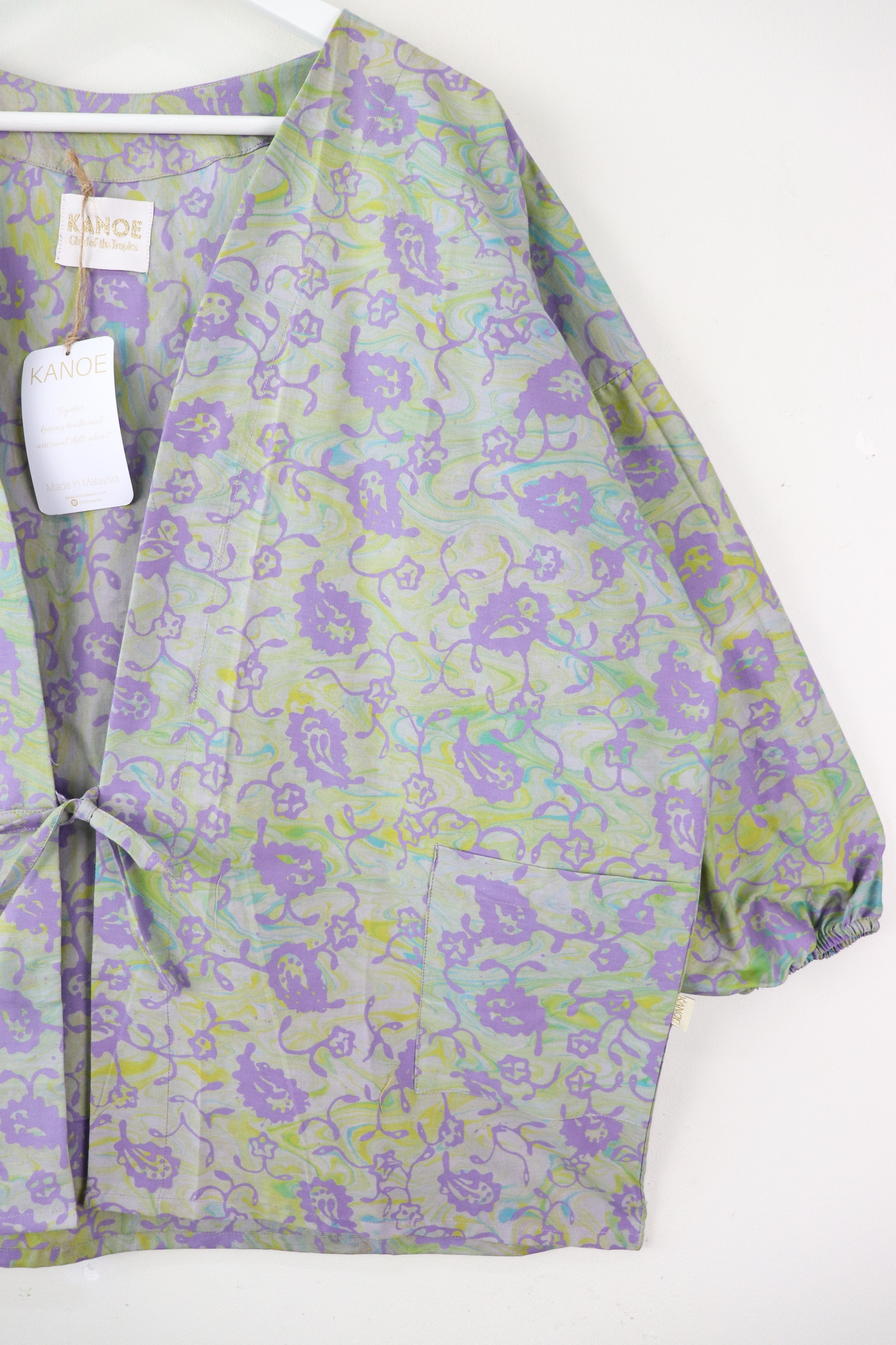 Handmade Batik Kimono Signature - Wysteria Petals
