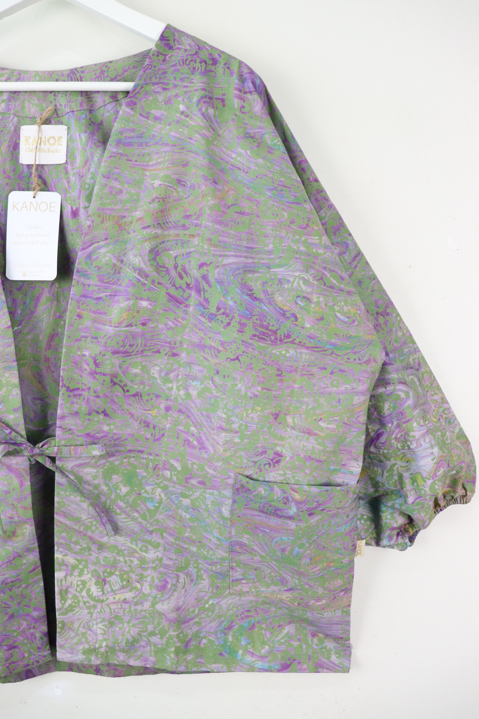 Handmade Batik Kimono Signature - Peacok Feather