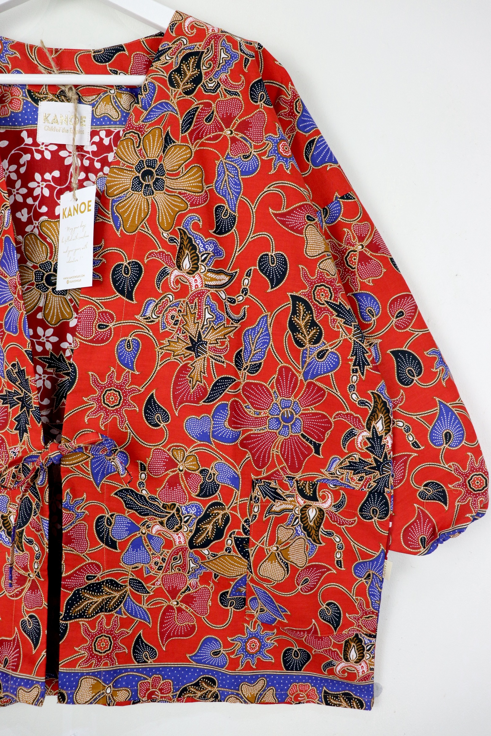 Batik Kimono Signature - Vermillion Please