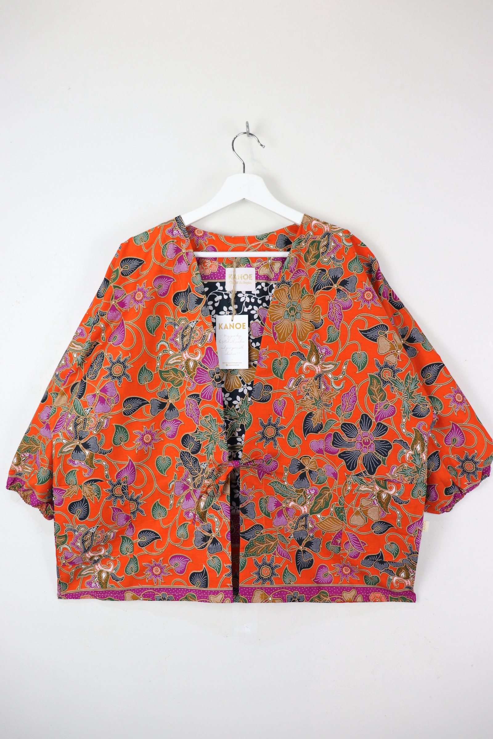 Batik Kimono Signature - Saffron Leaves
