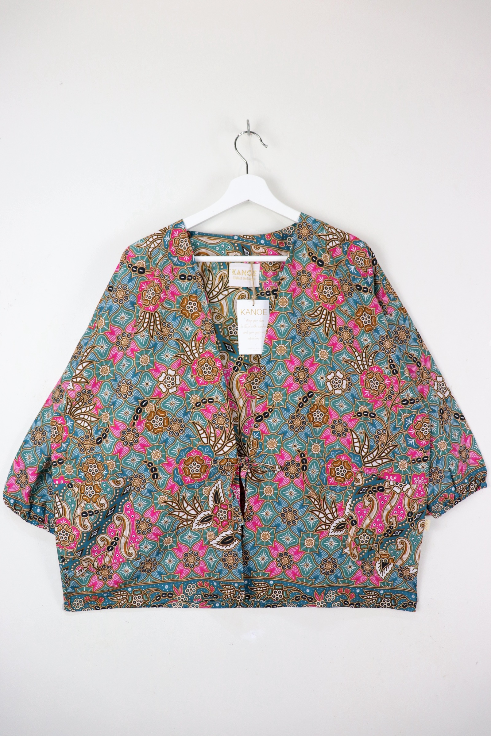 Batik Kimono Signature - Aquamarine Stones