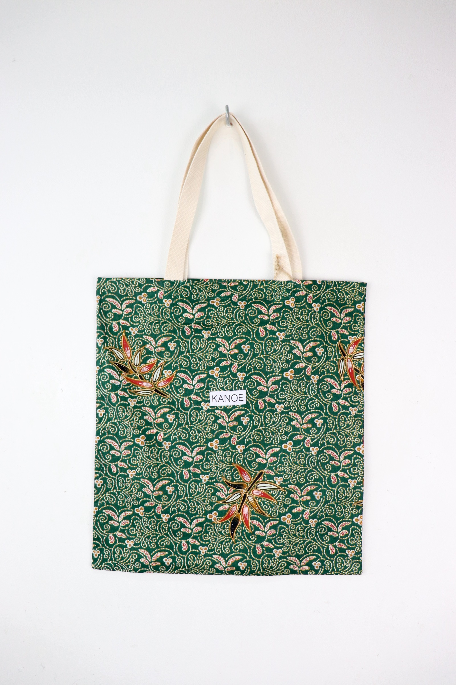 Batik Tote Bag - Maxi Green Bamboo