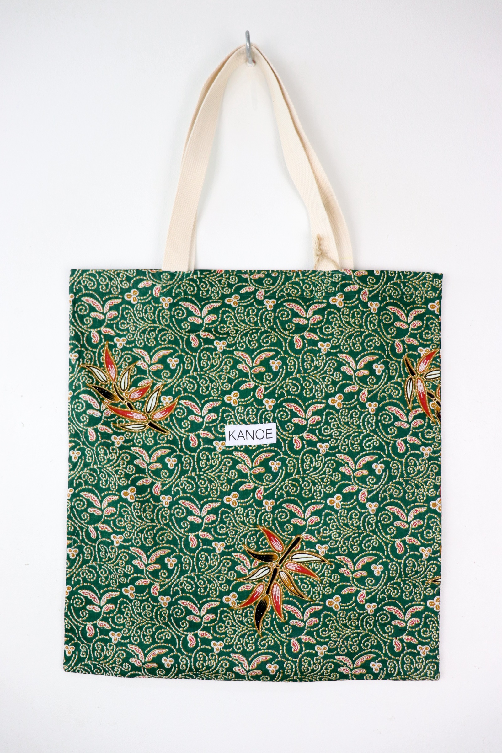 Batik Tote Bag - Maxi Green Bamboo
