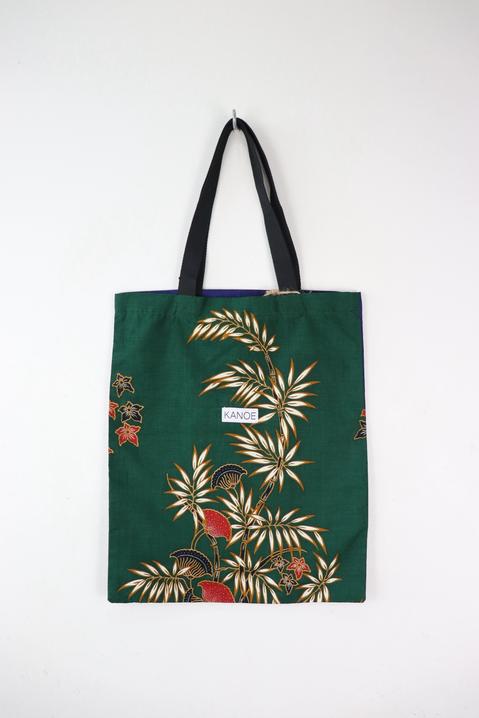 Batik Tote Bag - Maxi Green Palms
