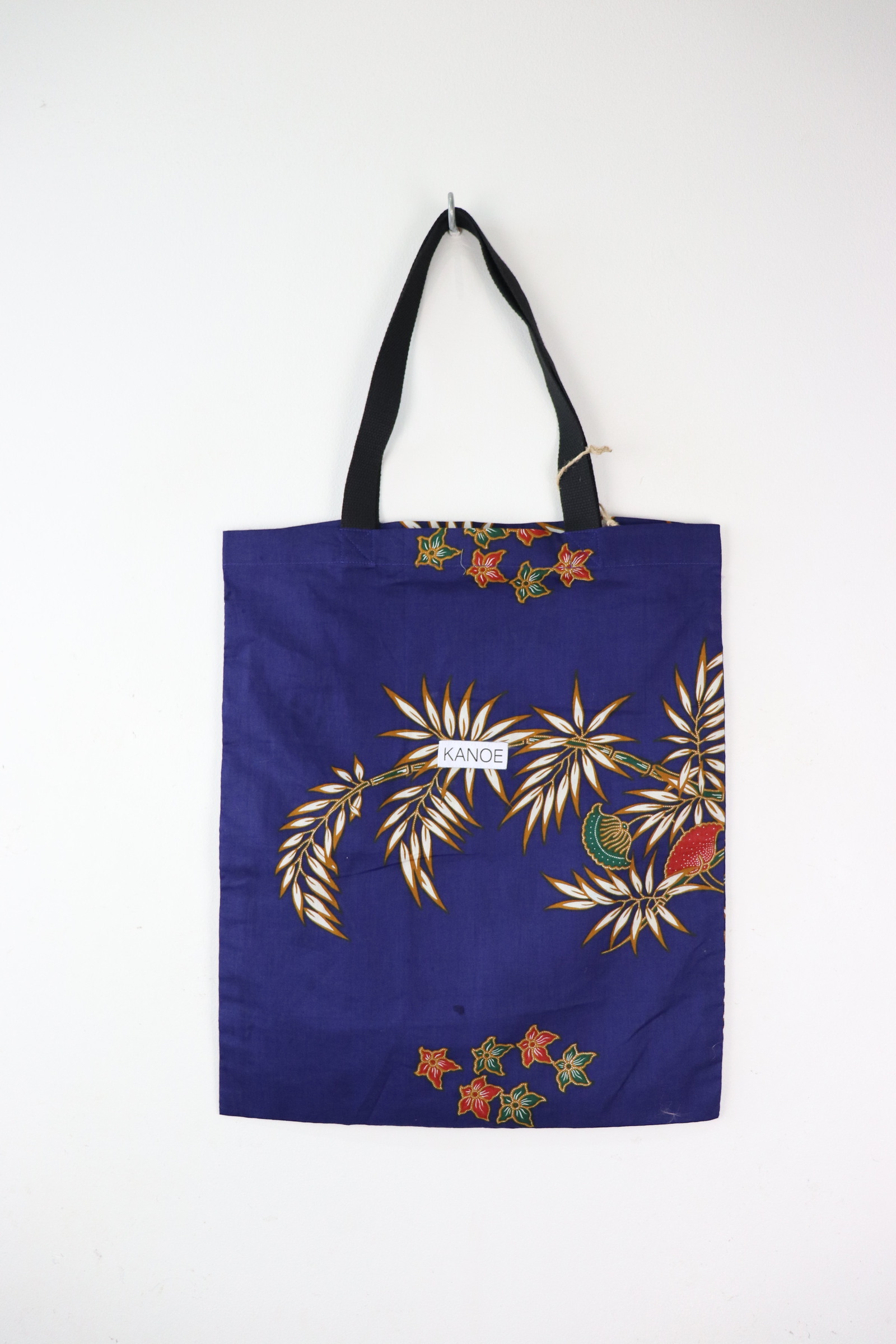 Batik Tote Bag - Maxi Blue Palms