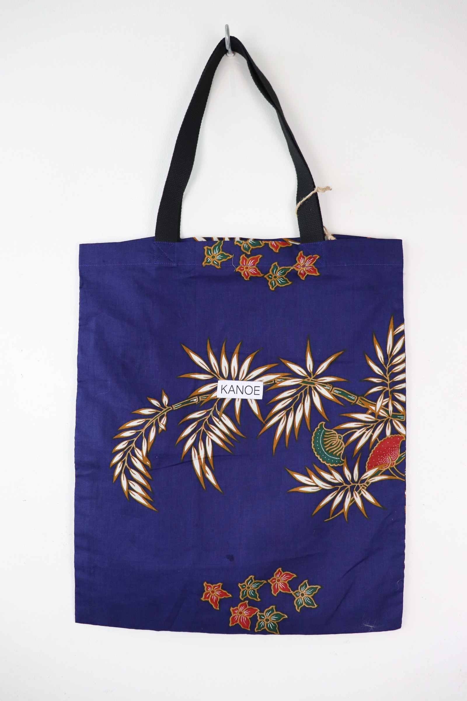 Batik Tote Bag - Maxi Blue Palms