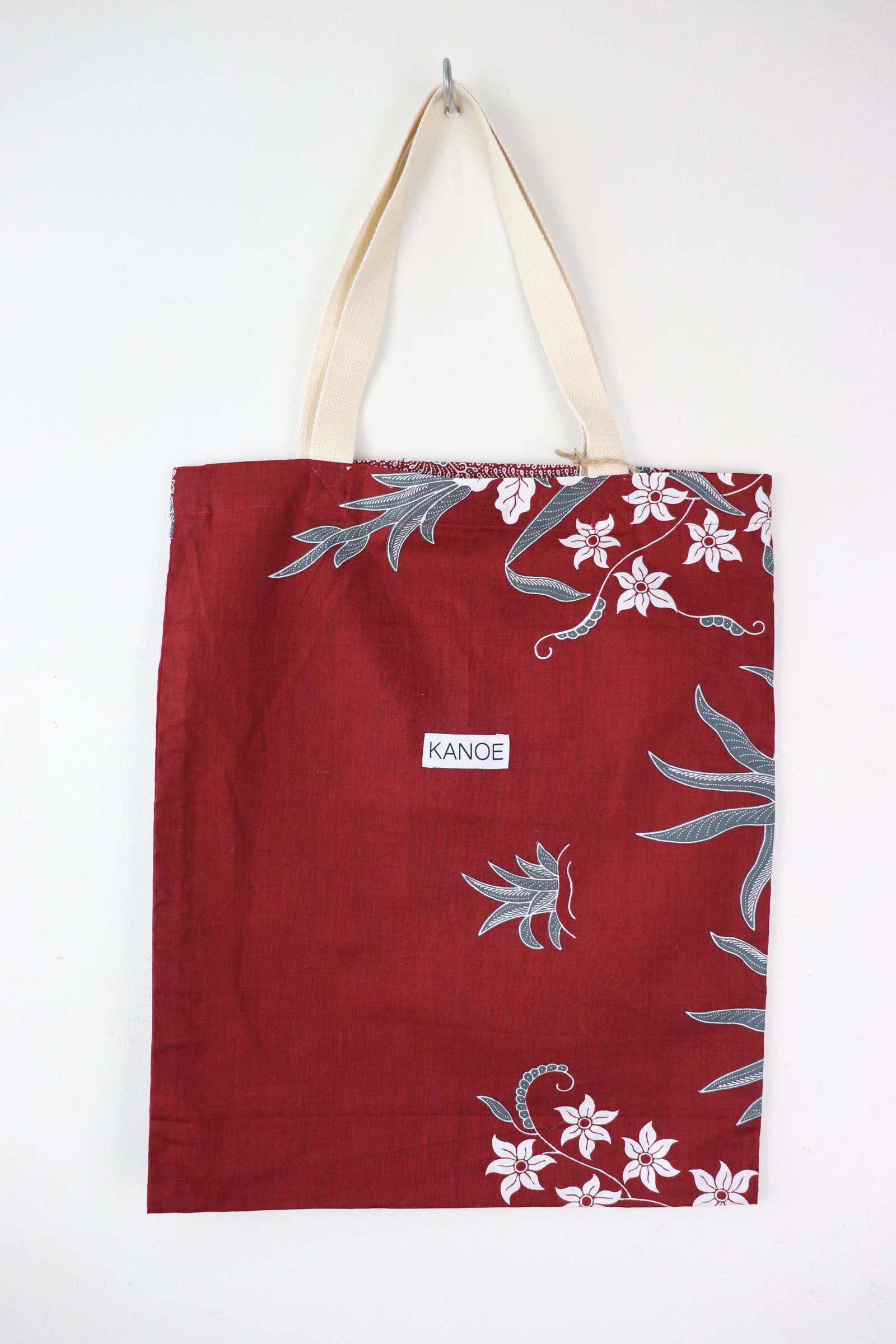 Batik Tote Bag - Maxi Scarlet Flora