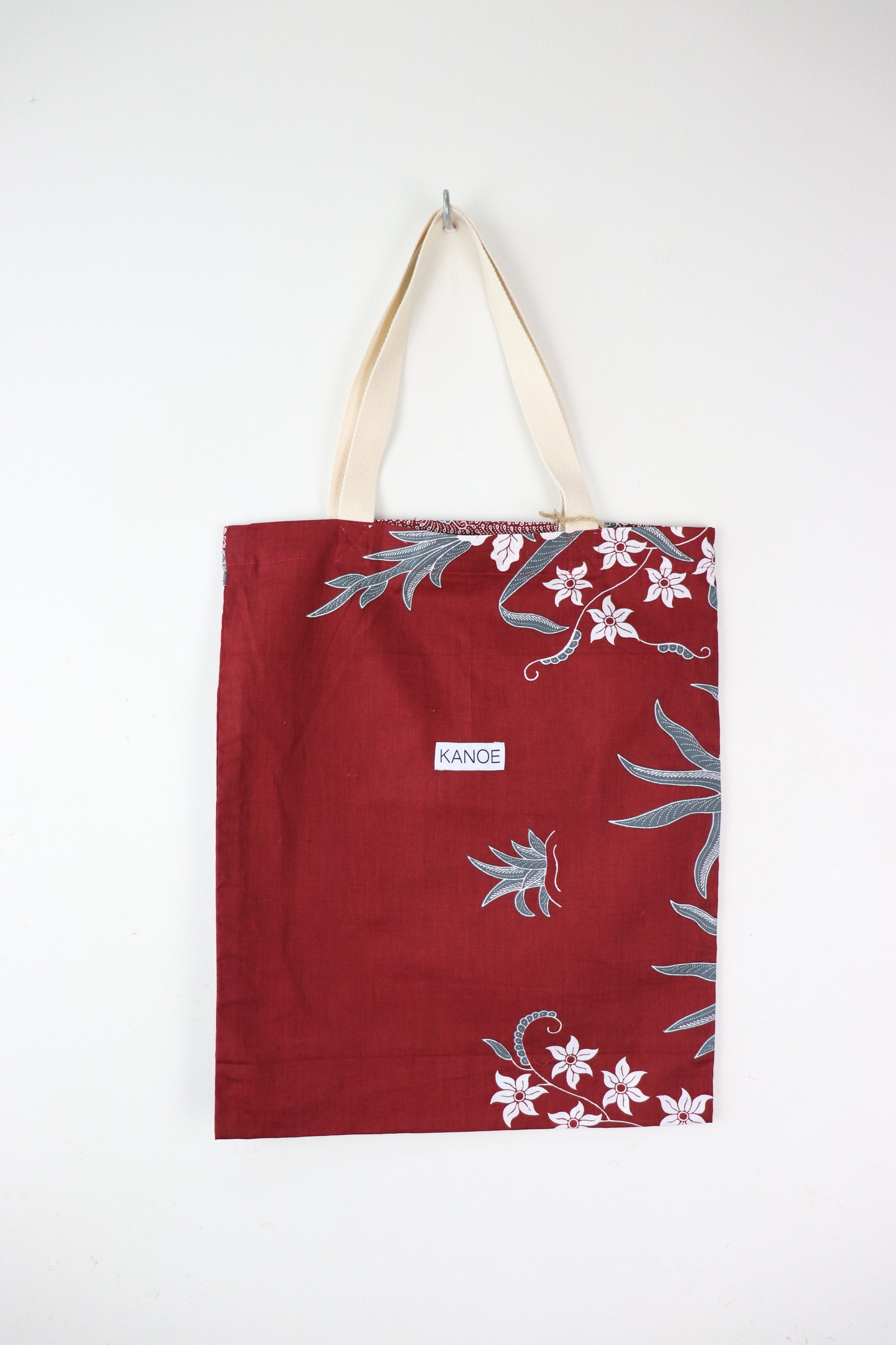 Batik Tote Bag - Maxi Scarlet Flora