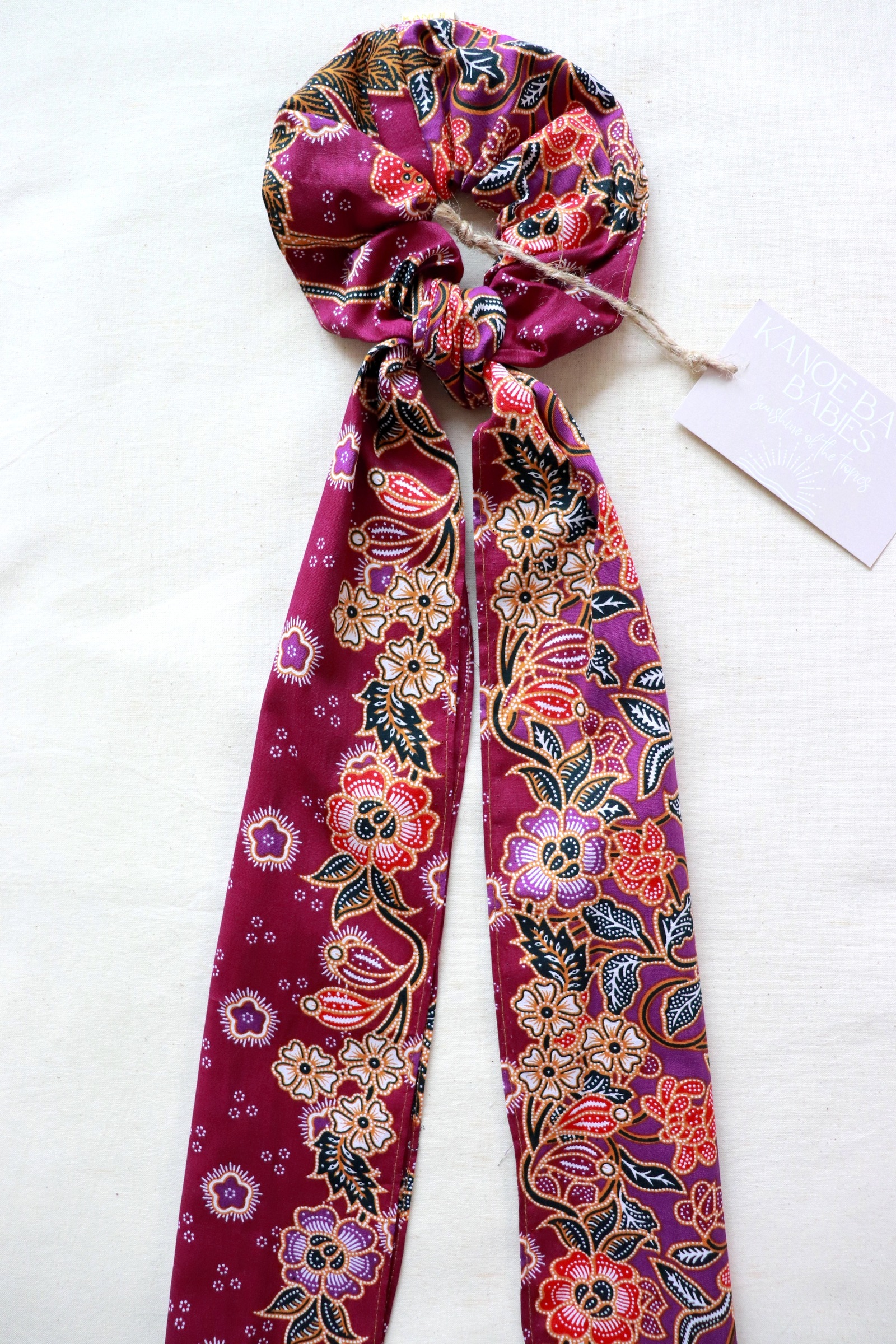 Maxi Batik Scrunchie w/ Ribbon - Janessa