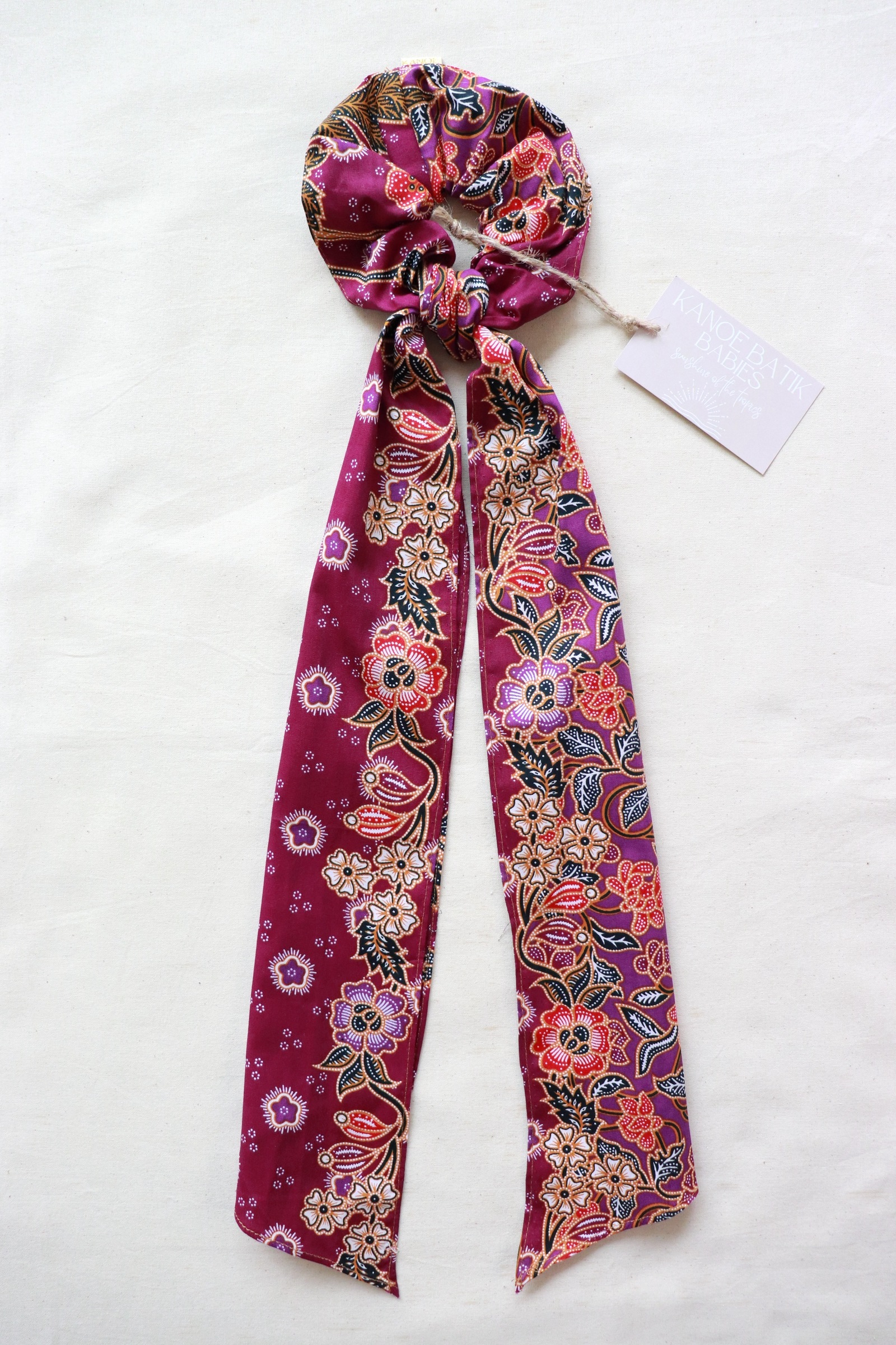 Maxi Batik Scrunchie w/ Ribbon - Janessa