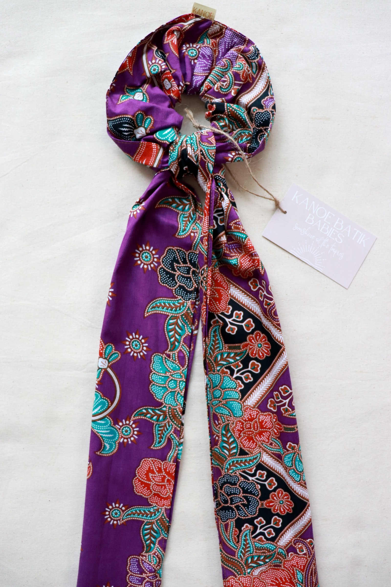 Maxi Batik Scrunchie w/ Ribbon - Blaire