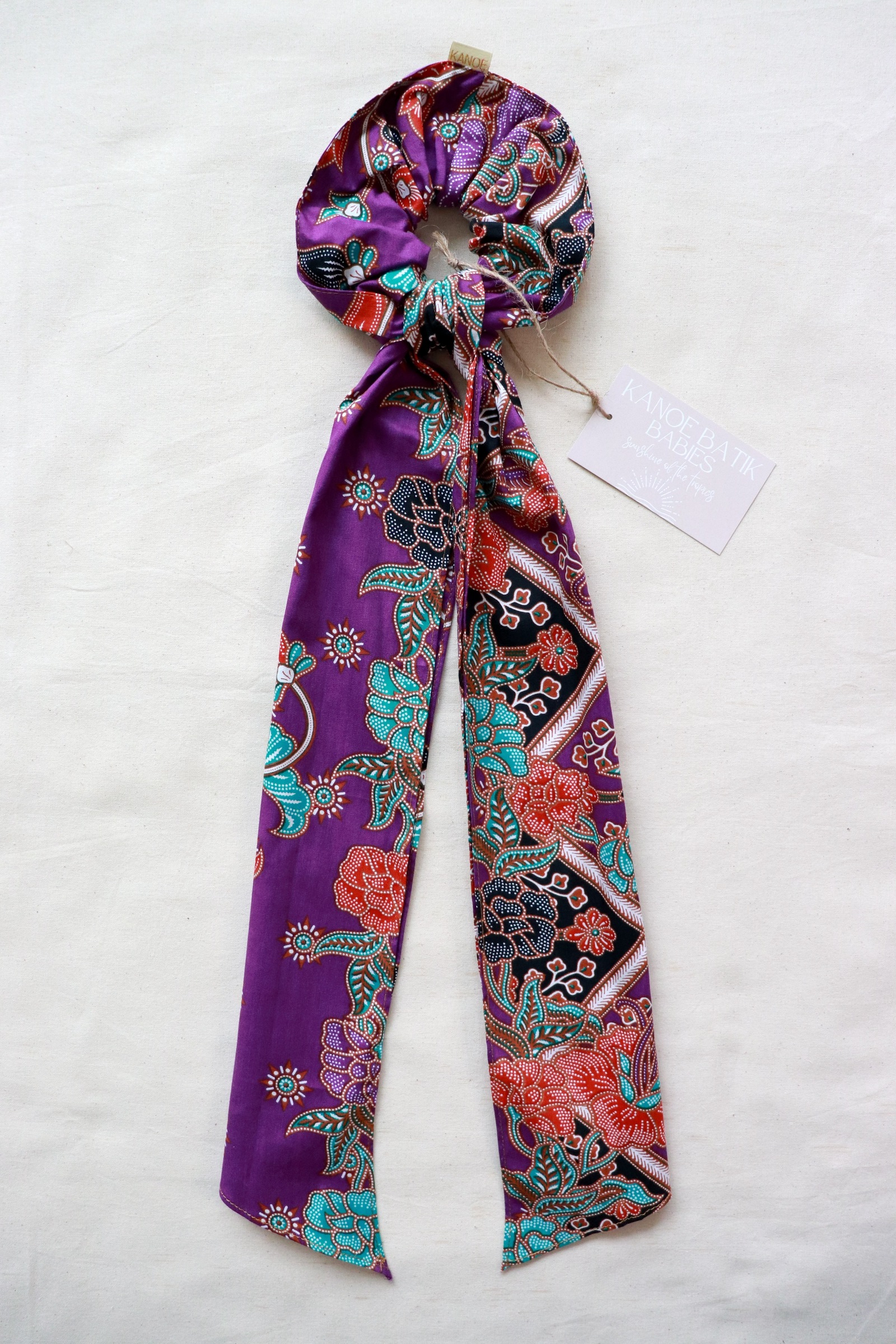 Maxi Batik Scrunchie w/ Ribbon - Blaire