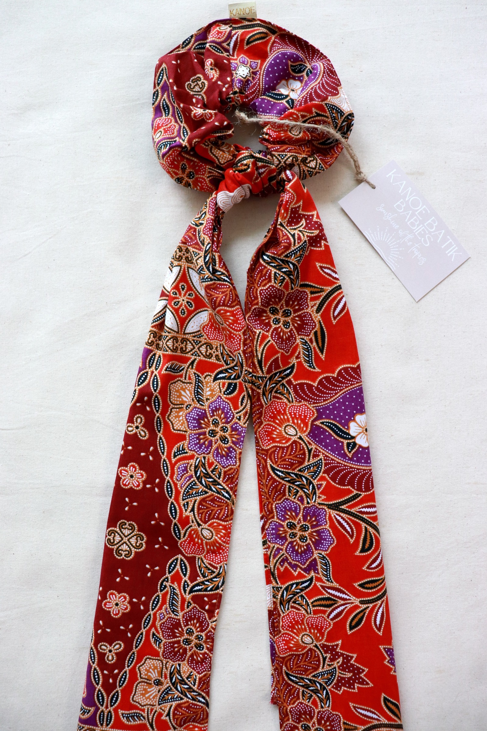 Maxi Batik Scrunchie w/ Ribbon - Isla