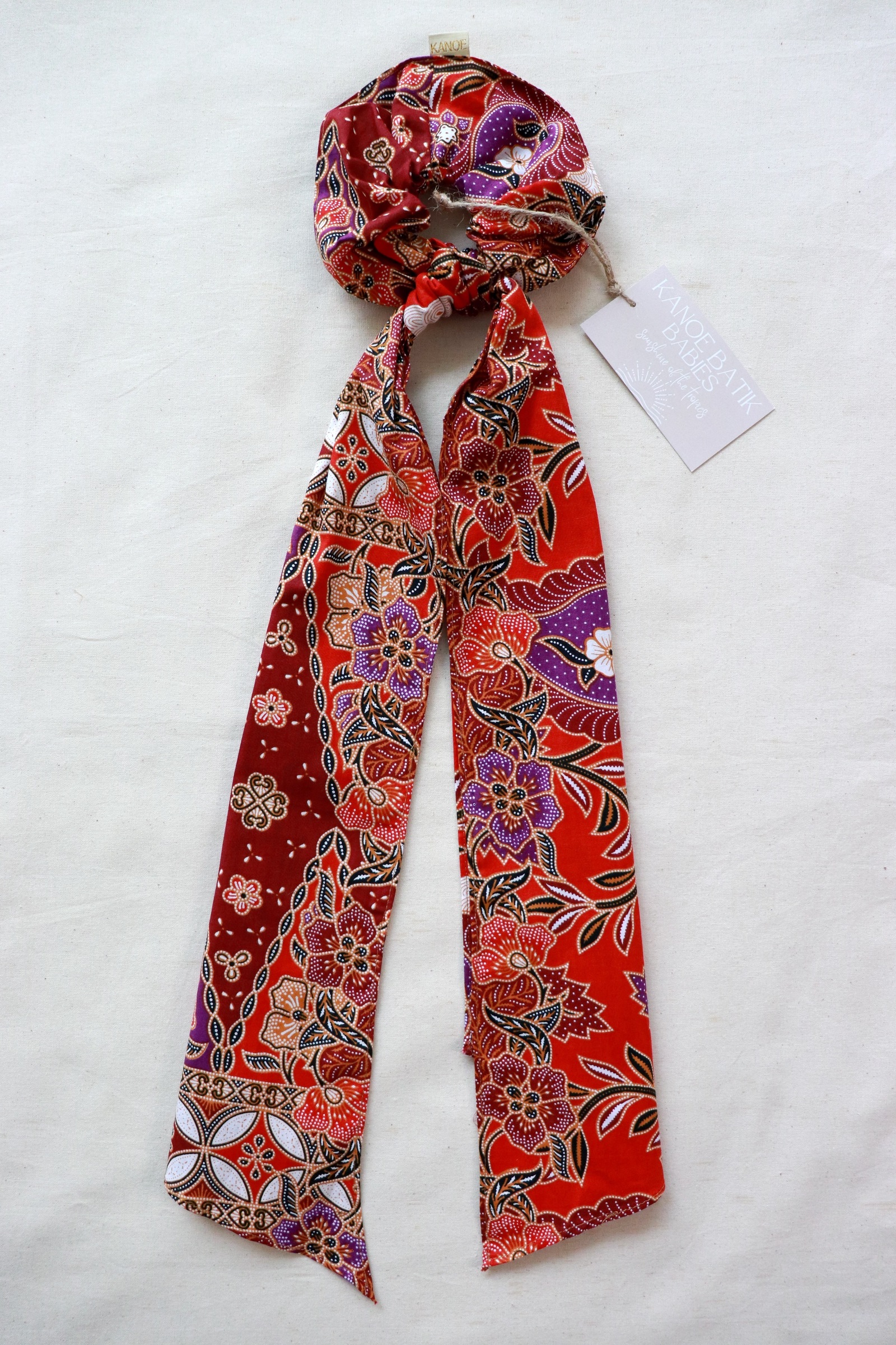 Maxi Batik Scrunchie w/ Ribbon - Isla
