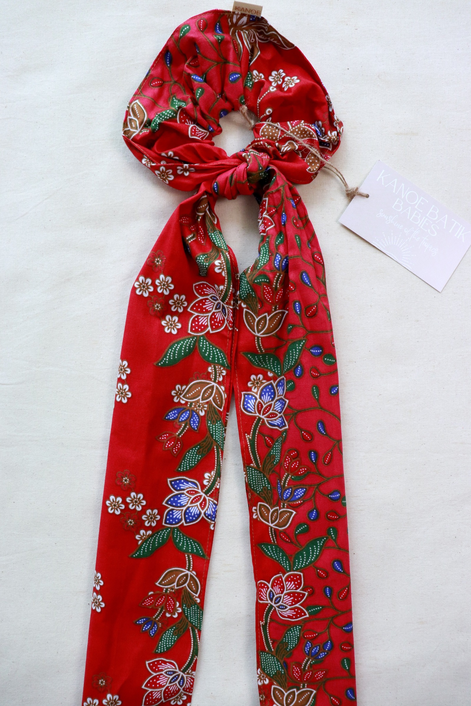 Maxi Batik Scrunchie w/ Ribbon - Ashlyn