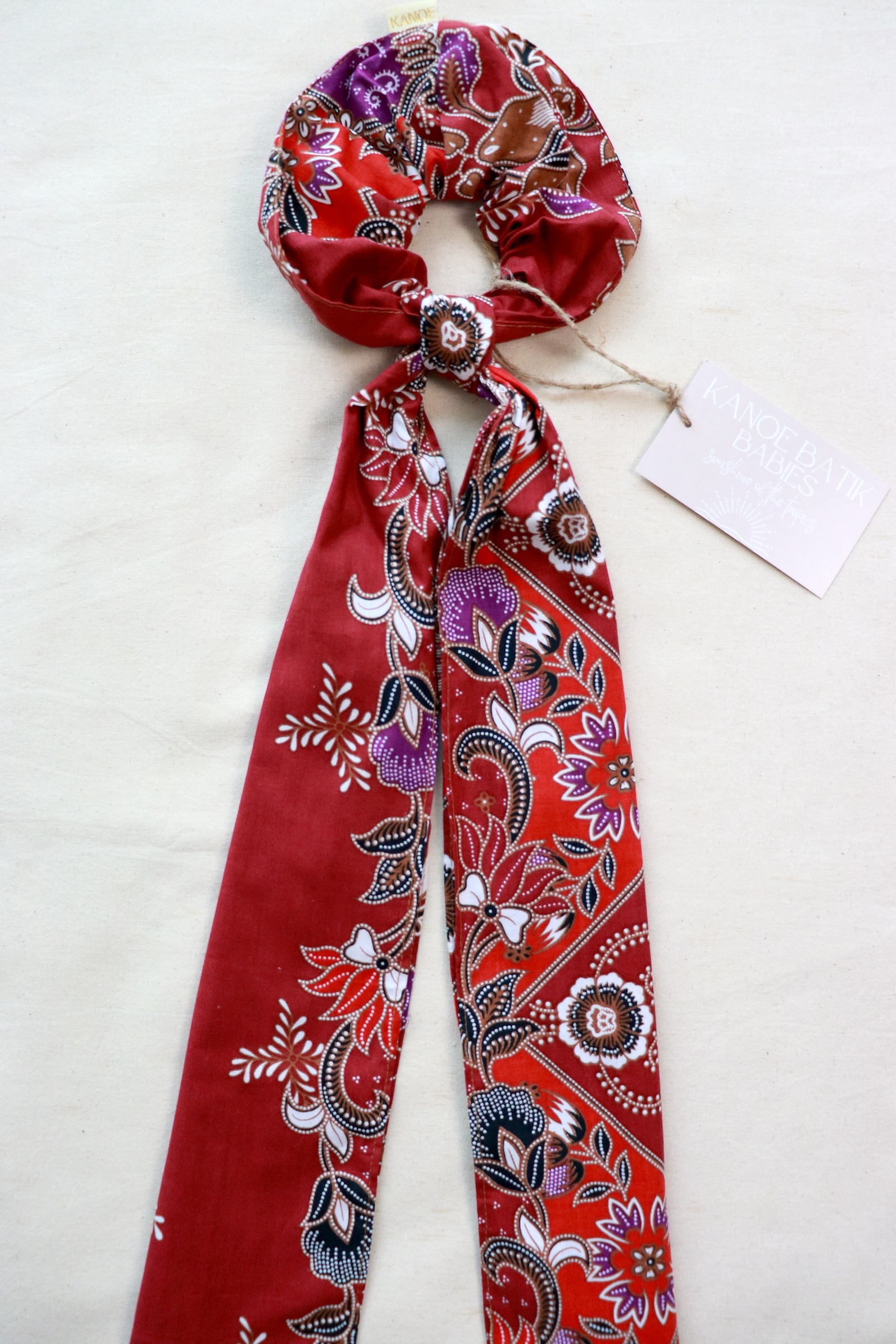 Maxi Batik Scrunchie w/ Ribbon - Courtney