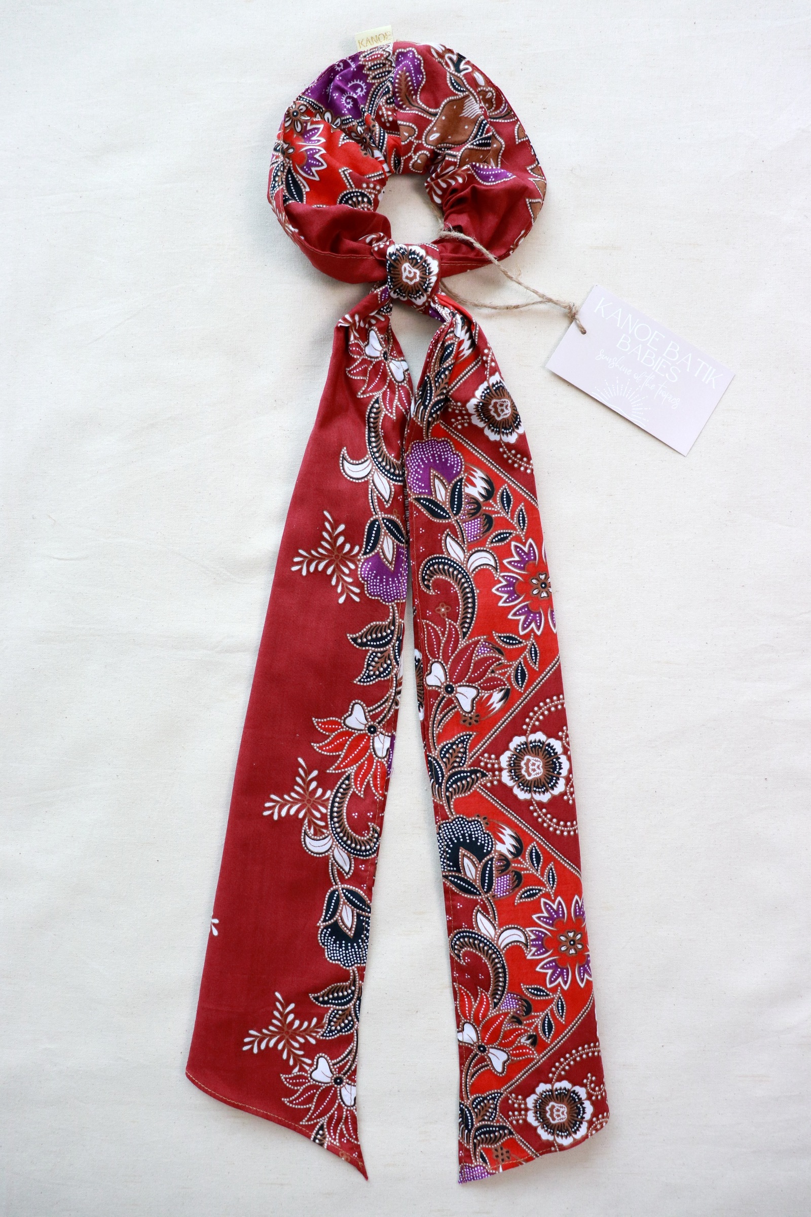 Maxi Batik Scrunchie w/ Ribbon - Courtney