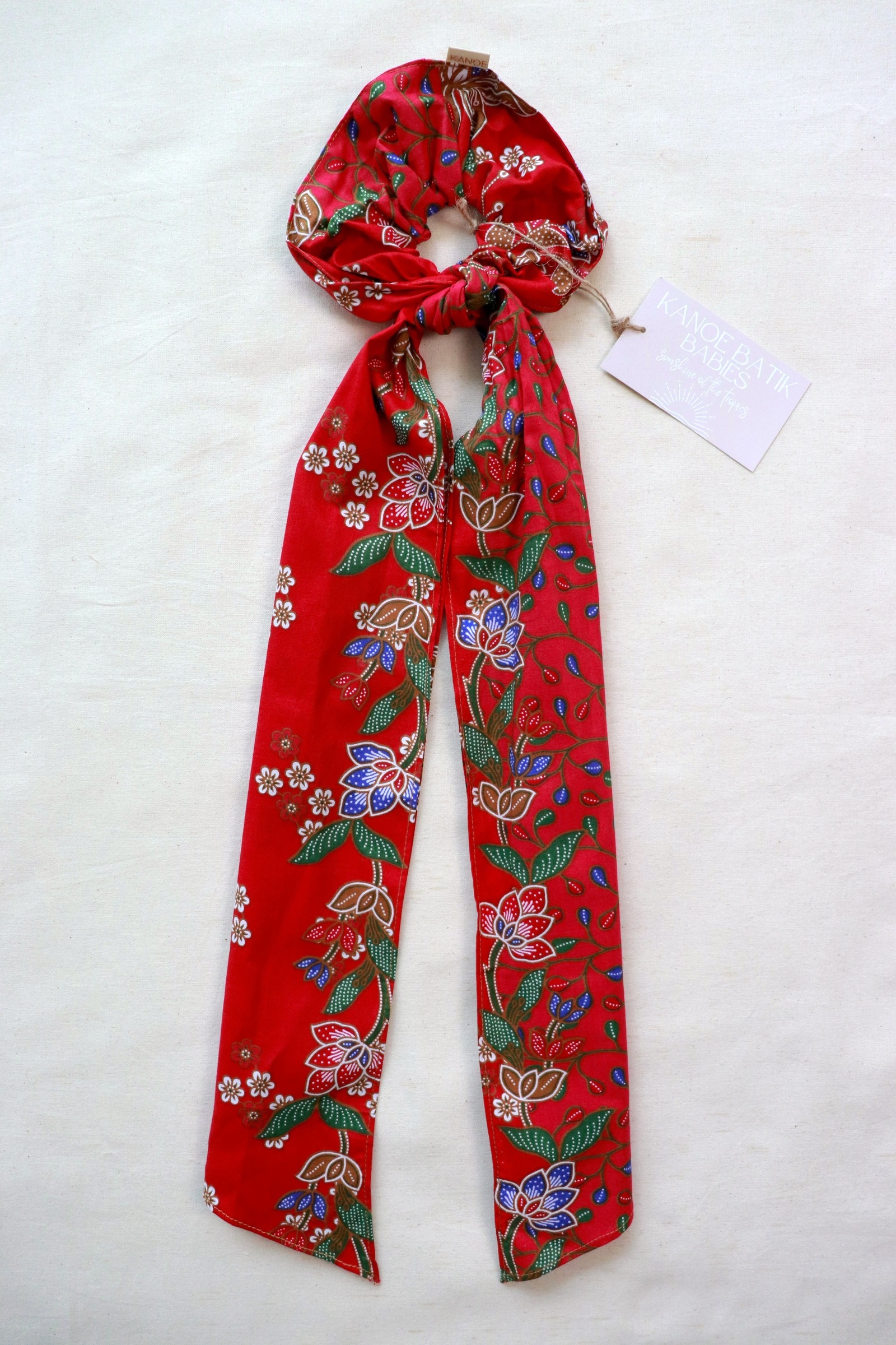 Maxi Batik Scrunchie w/ Ribbon - Ashlyn