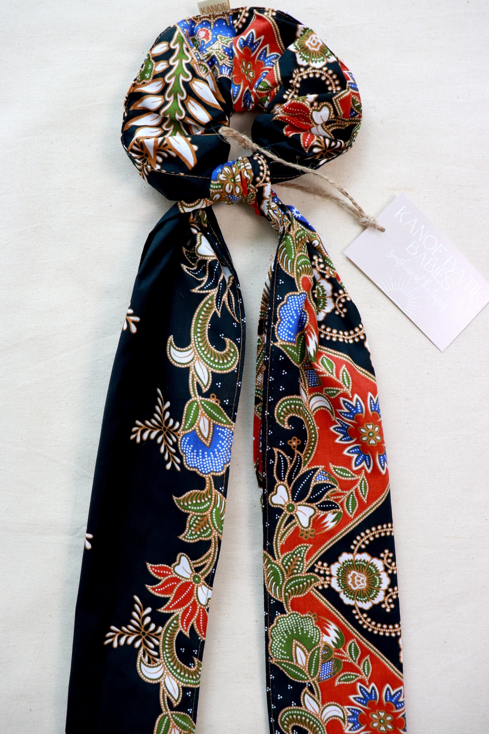 Maxi Batik Scrunchie w/ Ribbon - Delia