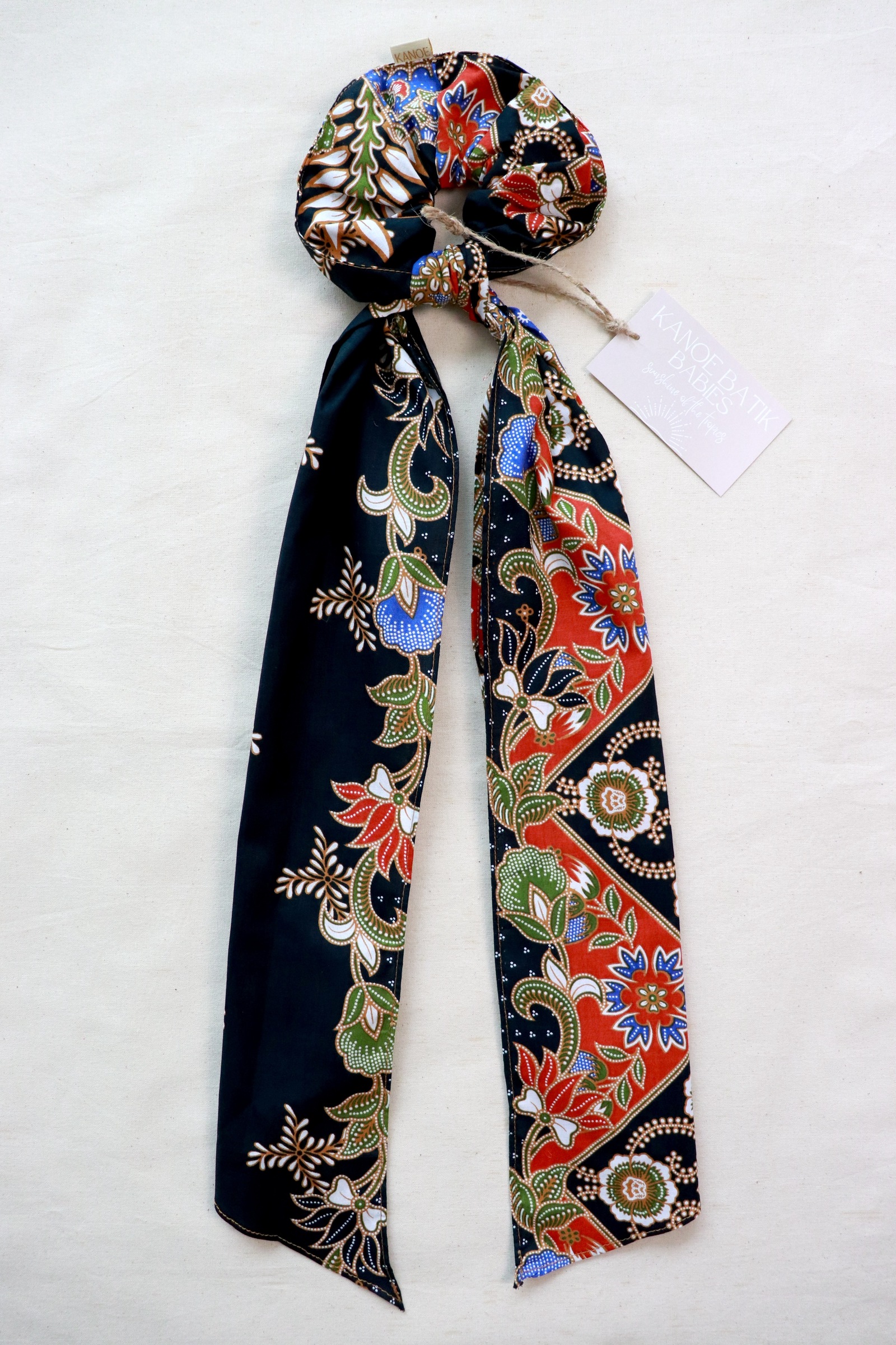Maxi Batik Scrunchie w/ Ribbon - Delia