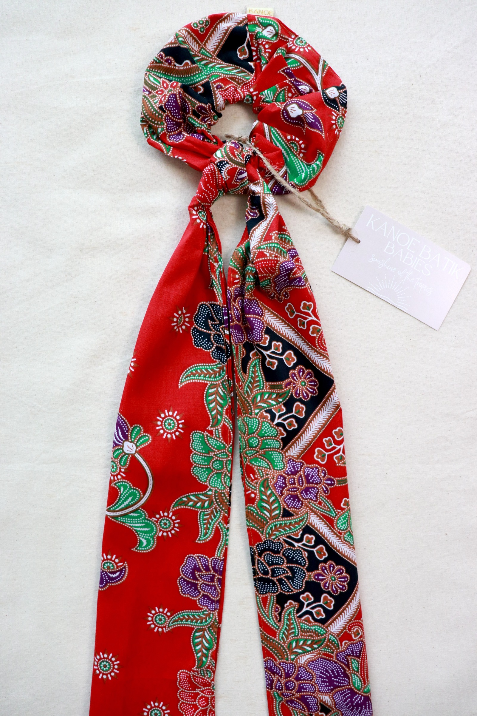 Maxi Batik Scrunchie w/ Ribbon - Edeline