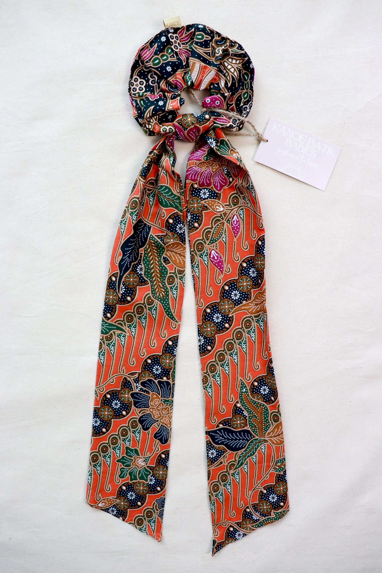 Maxi Batik Scrunchie w/ Ribbon - Twyla