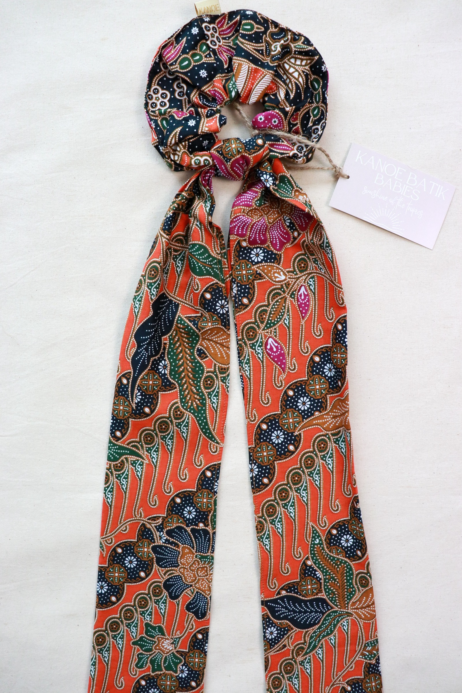 Maxi Batik Scrunchie w/ Ribbon - Twyla