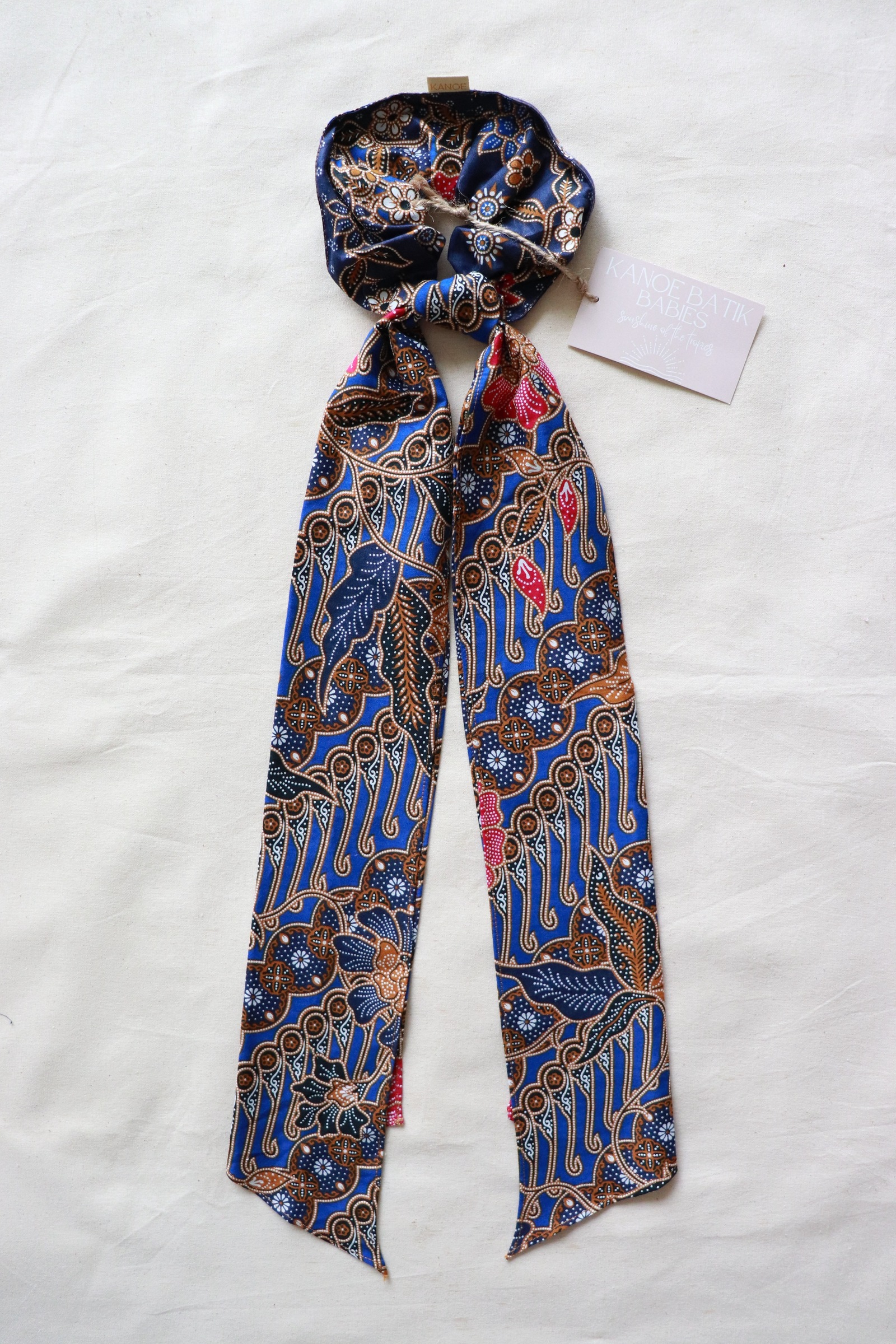 Maxi Batik Scrunchie w/ Ribbon - Annika